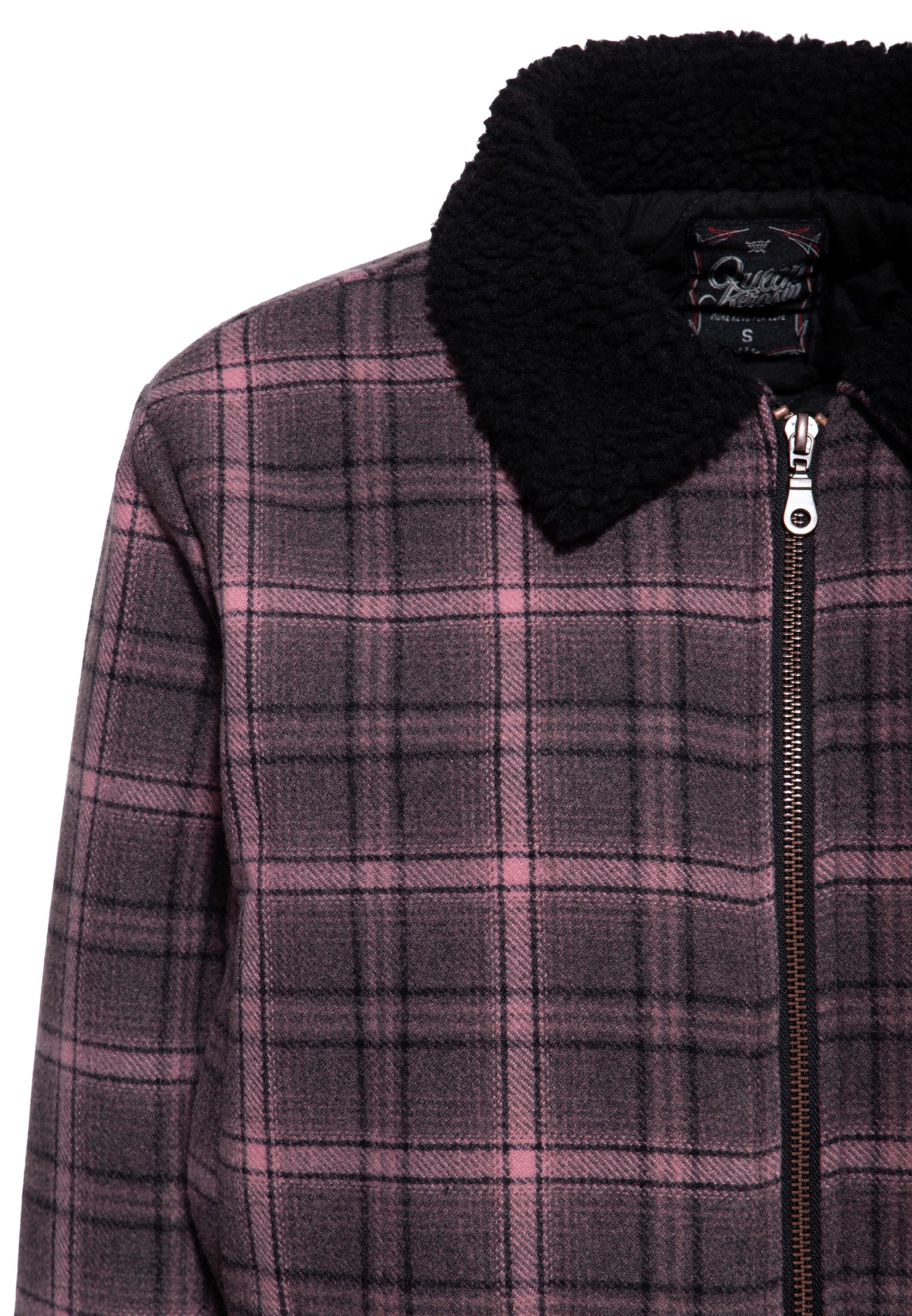 QueenKerosin Winterjacke (1-St) mit Teddy-Kragen