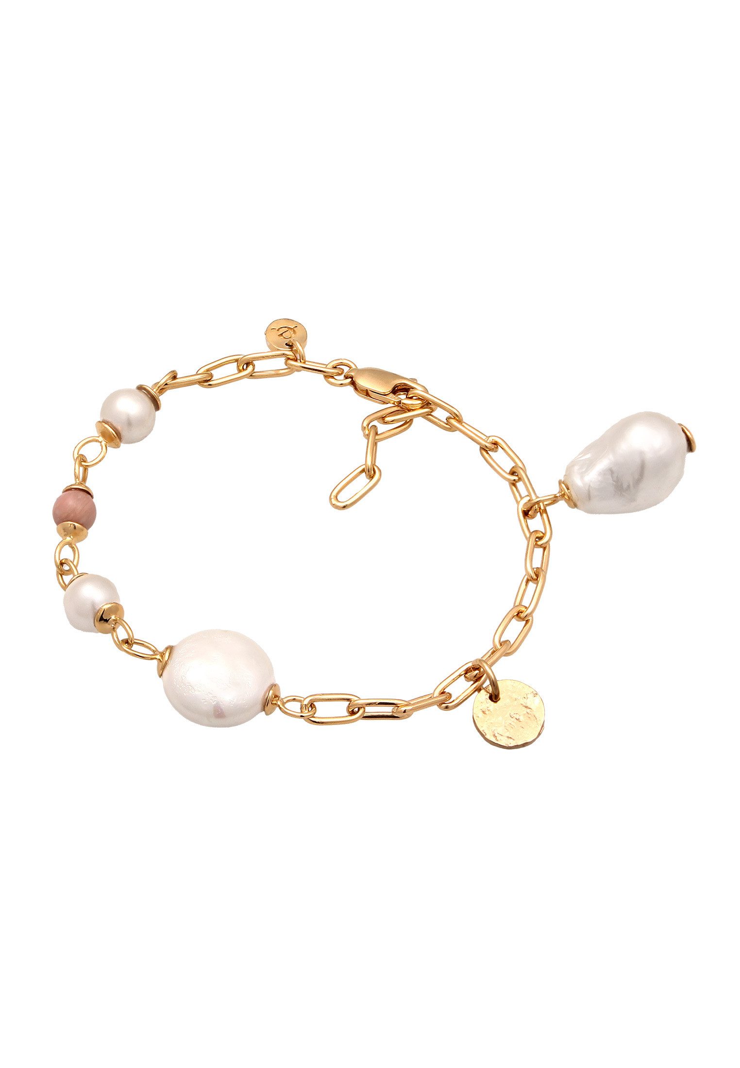 Elli Premium Perlenarmband Süßwasserzuchtperle Rhodonite Rosa 925 Sterling günstig online kaufen