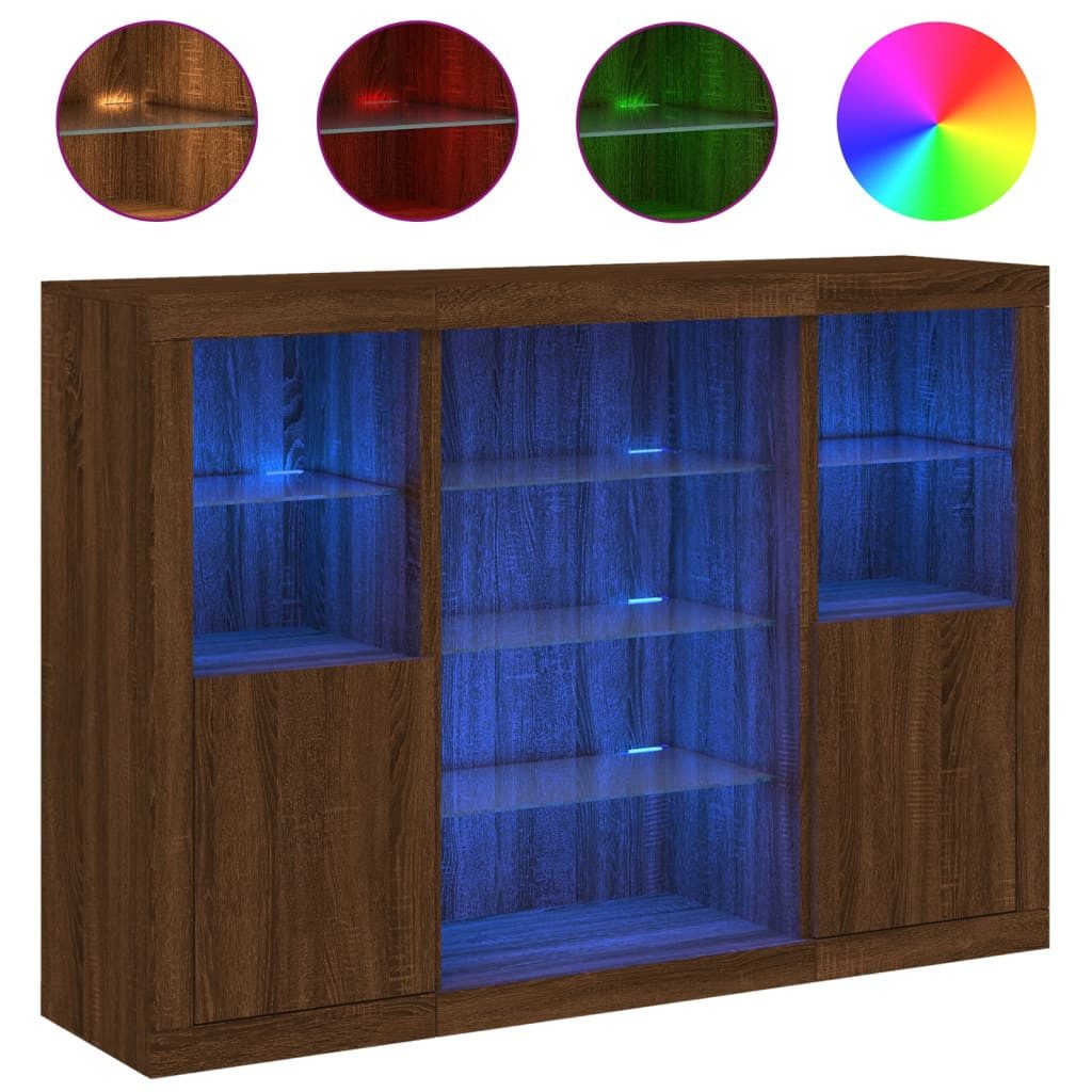 vidaXL Sideboard Sideboards mit LED-Leuchten 3 günstig online kaufen