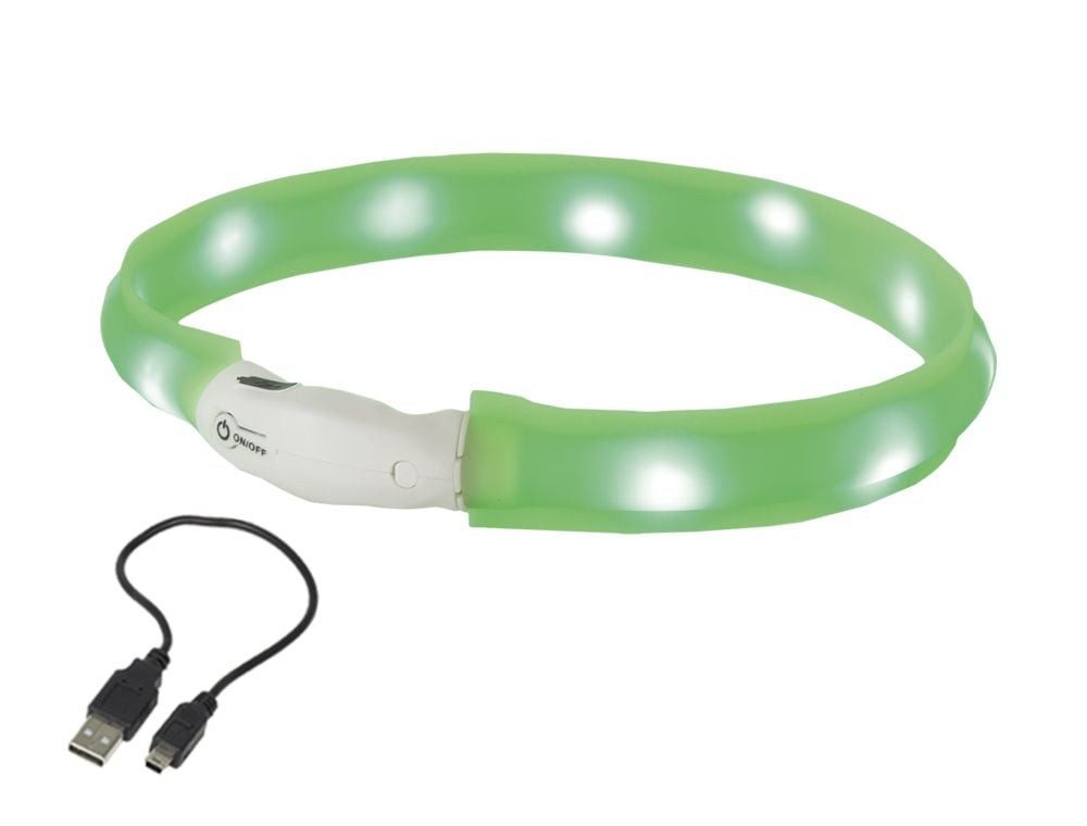 Nobby Hundehalsbandleuchte Nobby LED Leuchthalsband Visible breit grün für