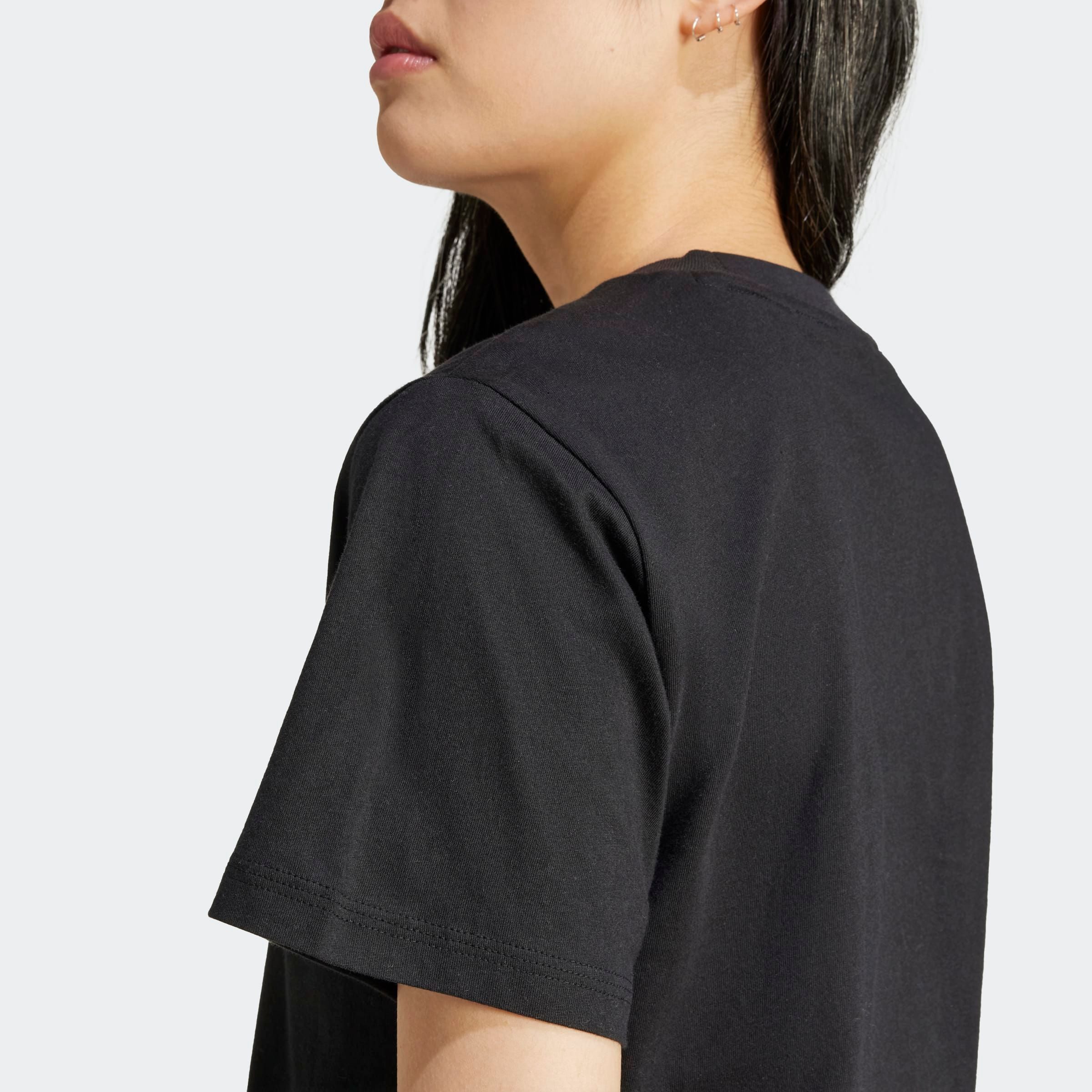 adidas Sportswear T-Shirt ESSENTIALS BAUMWOLL-, KLEINES LOGO mit kleinem 3-Streifen Logo auf der Brust, ohne Verschluss – Bild 4 von 5