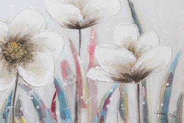 KUNSTLOFT Gemälde Duft der Blumen 120x60 cm, Leinwandbild 100% HANDGEMALT Wandbild Wohnzimmer