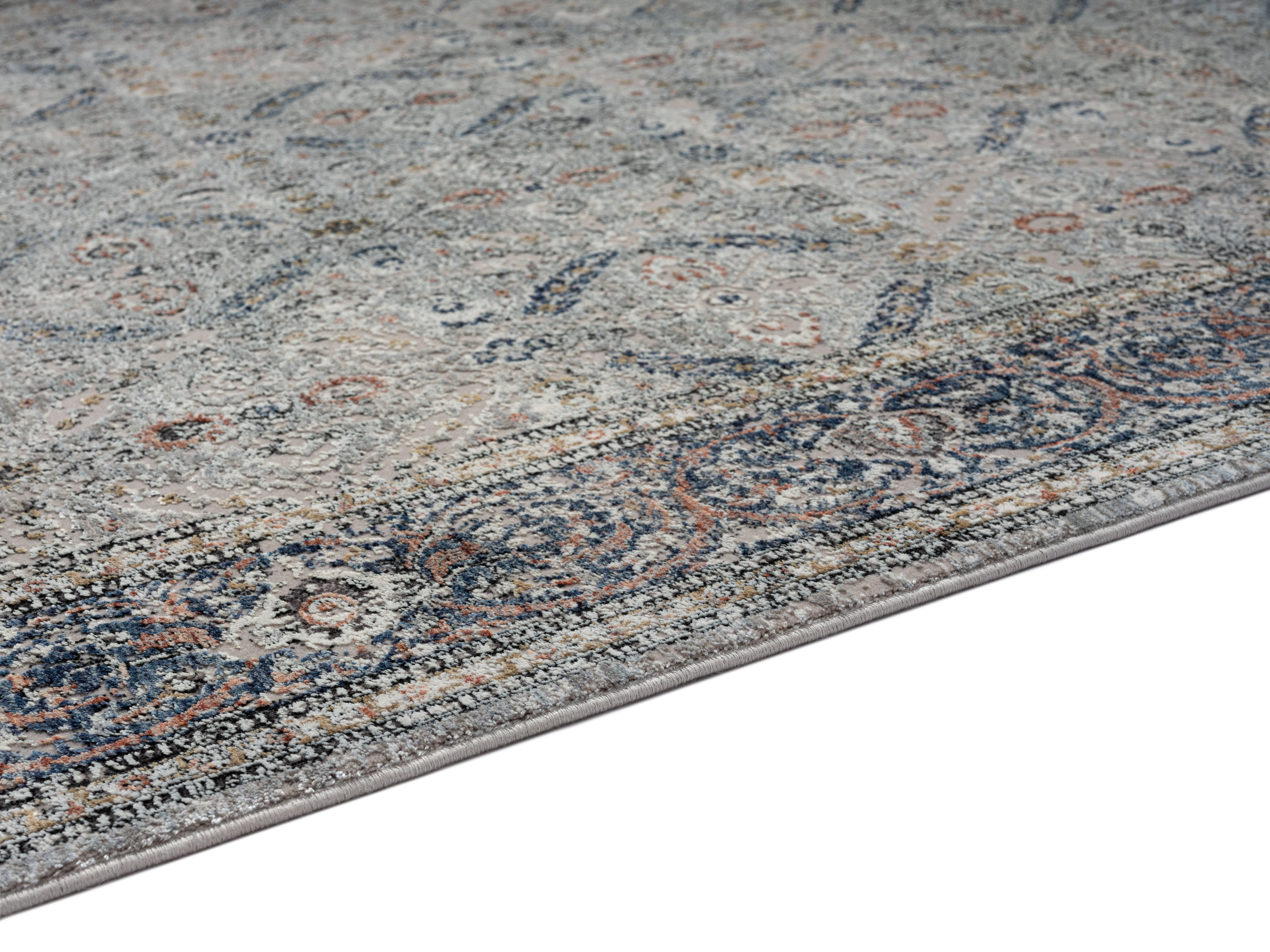Teppich Scala 6621 222, ASTRA, eleganter Flor, 7 mm, Höhe: rechteckig, Viskoseteppich, seidiger blau Optik Orient