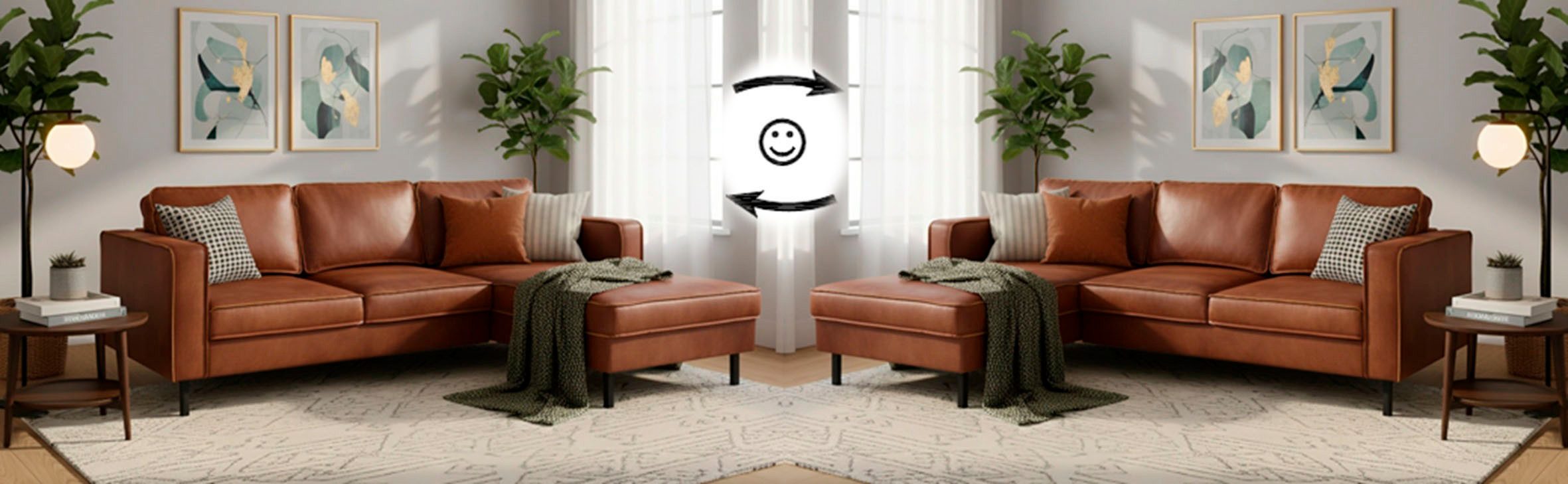 Home affaire Ecksofa Watkins, wahlweise mit Schlaffunktion/Bettkasten, moderne offene Naht, Recamiere beidseitig montierbar, L-Form, Breite 232 cm