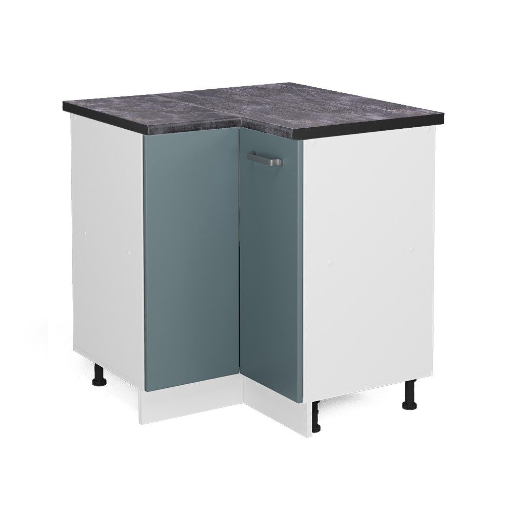 Vicco Eckunterschrank R-Line, Blau-Grau/Weiß, 75.6 cm, günstig online kaufen