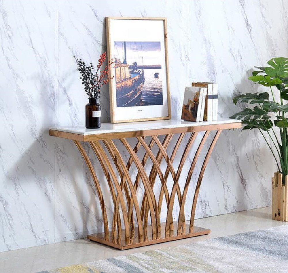 Xlmoebel Konsolentisch Metallischer Wandbeistelltisch mit Konsolentisch-Design. (1-St., Konsolentisch), Hergestellt in Europa