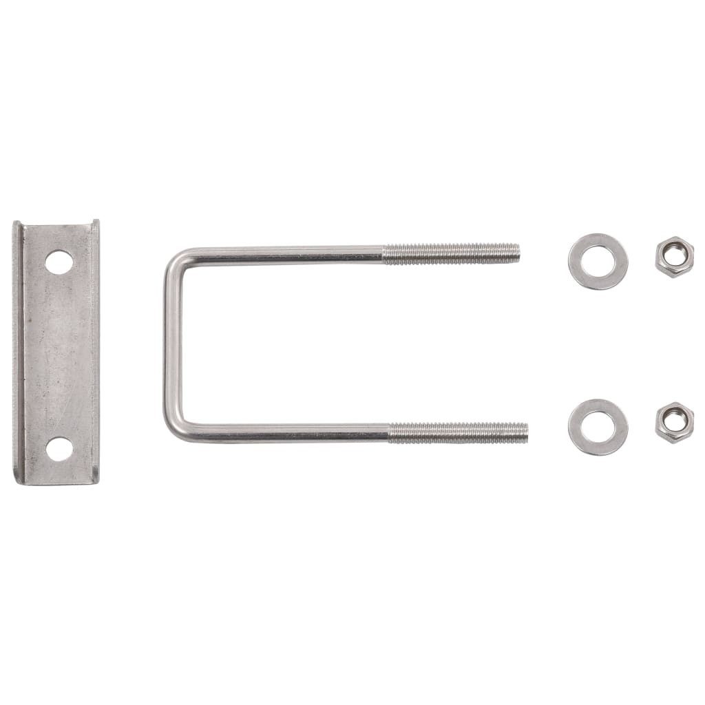 vidaXL Draht U-Bügel für Zaunpfosten 25 Sets 60 x 40 mm, (25St)