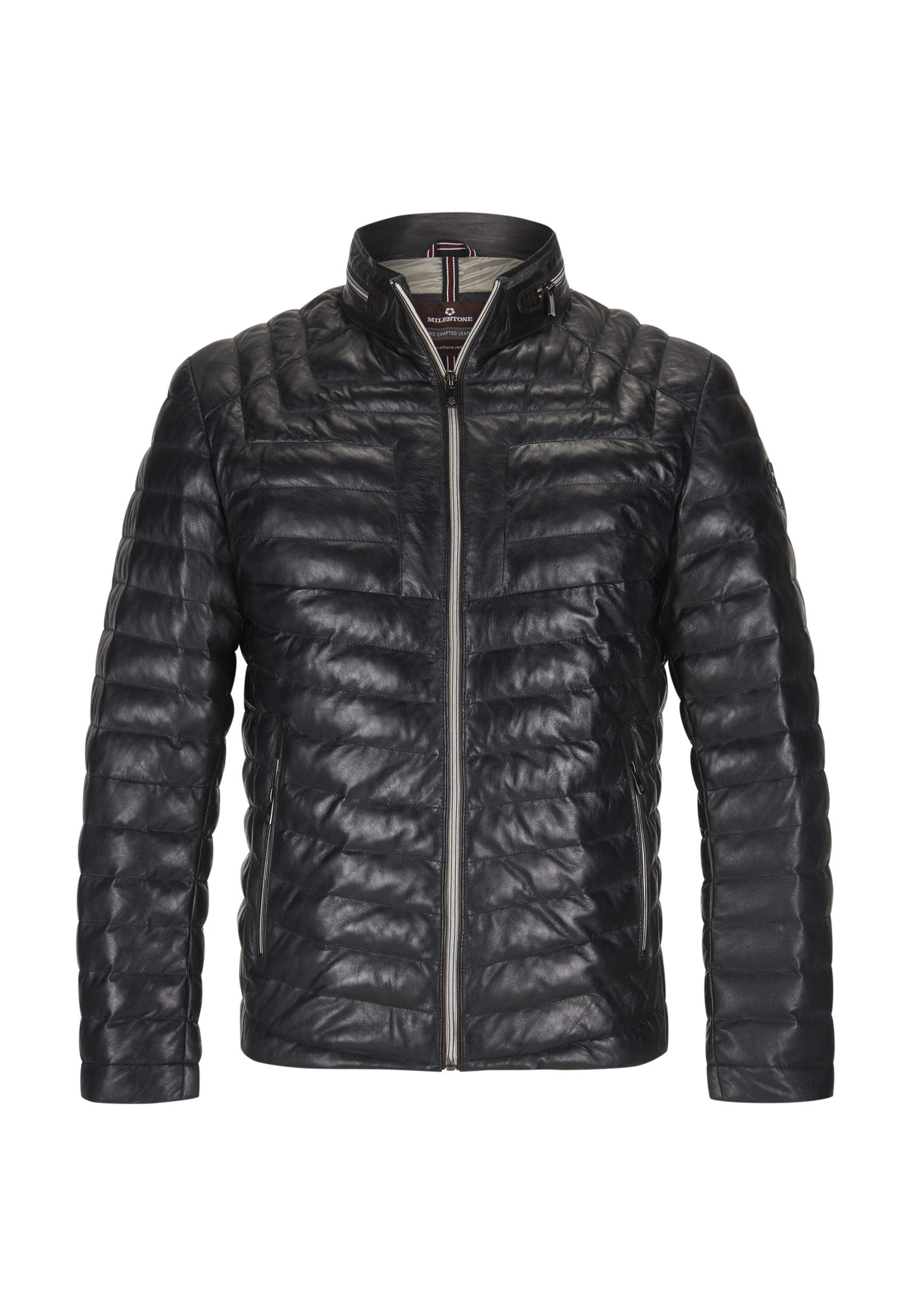 Milestone Lederjacke MSMalik Herren Bikerjacke Jacke günstig online kaufen