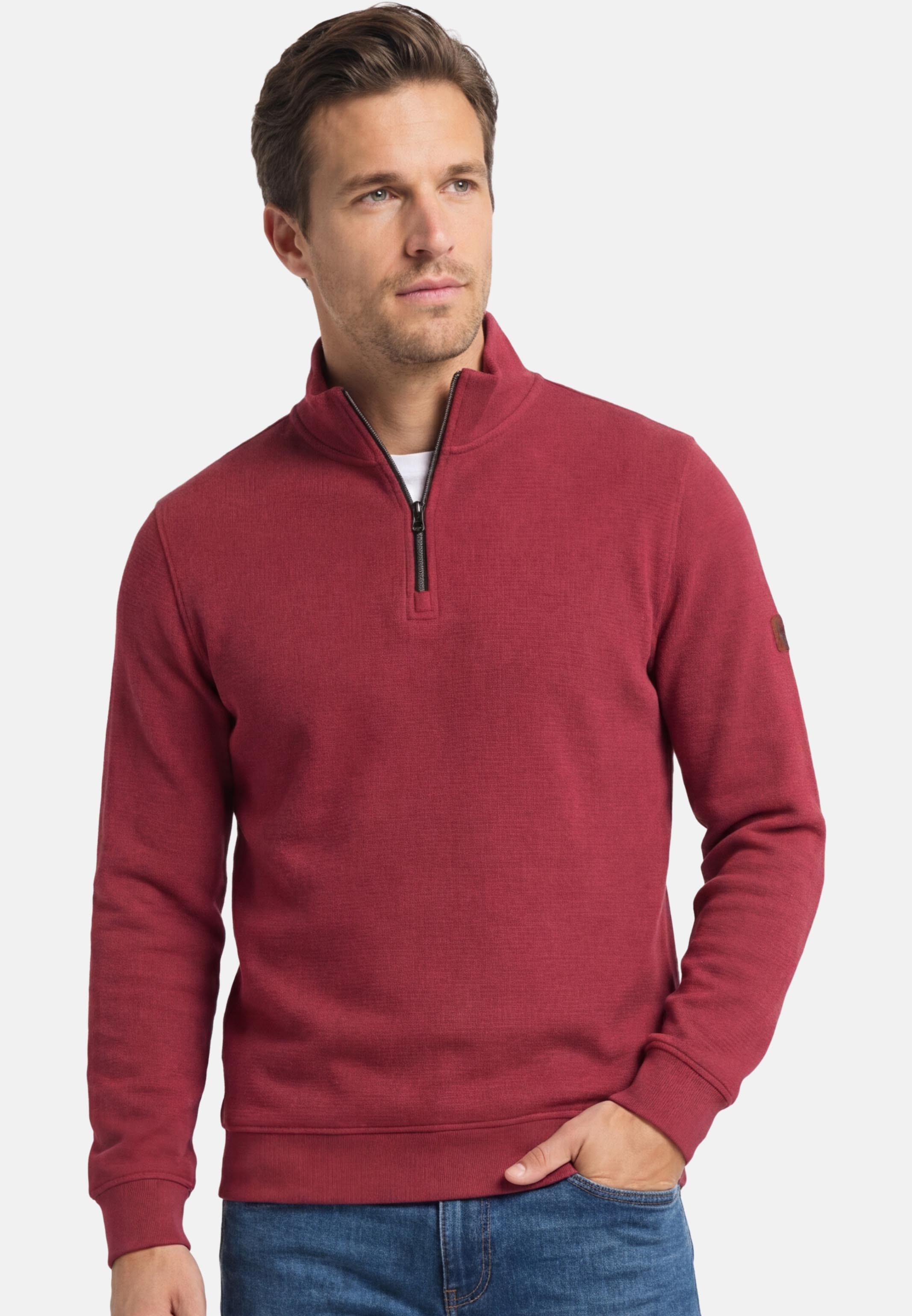 Redmond Strickpullover Basic (1-tlg) Troyer - Baumwolle - Atmungsaktiv - Troyer Kragen, sportlicher Stil