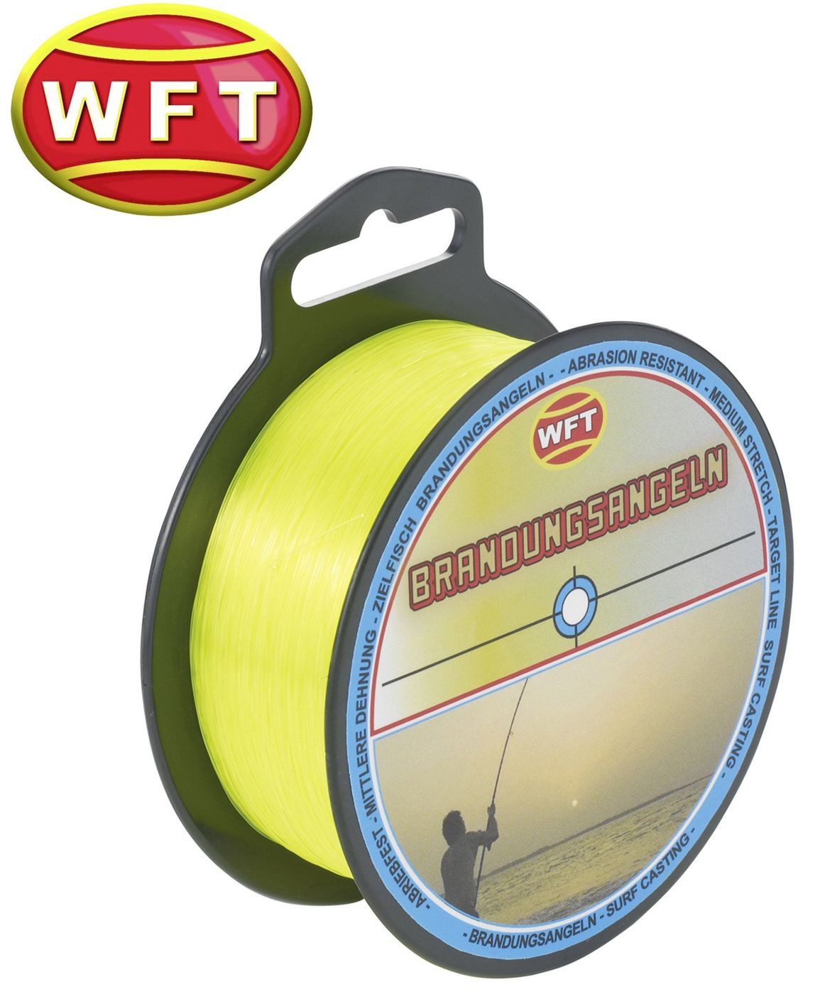 Angelschnur WFT Zielfisch Brandung 300m 0,35mm 10,3kg gelb - Angelschnur