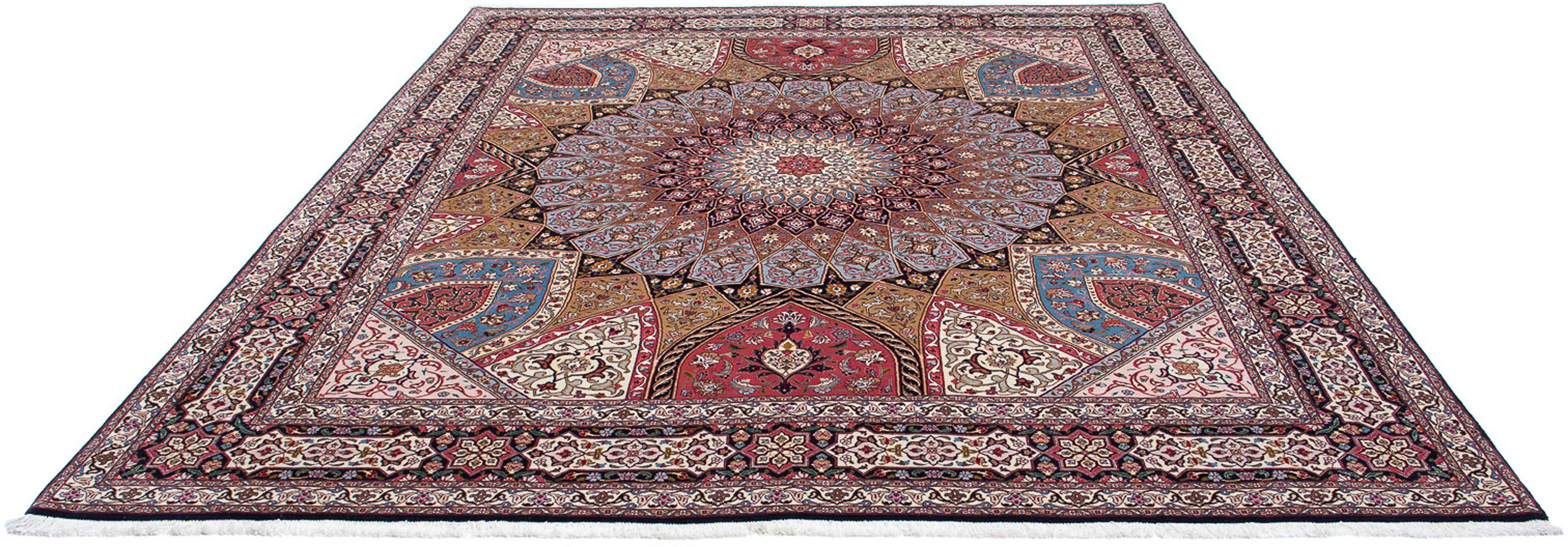 Orientteppich Perser - Täbriz - Royal - 303 x 256 cm - mehrfarbig, morgenland, rechteckig, Höhe: 7 mm, Wohnzimmer, Handgeknüpft, Einzelstück mit Zertifikat
