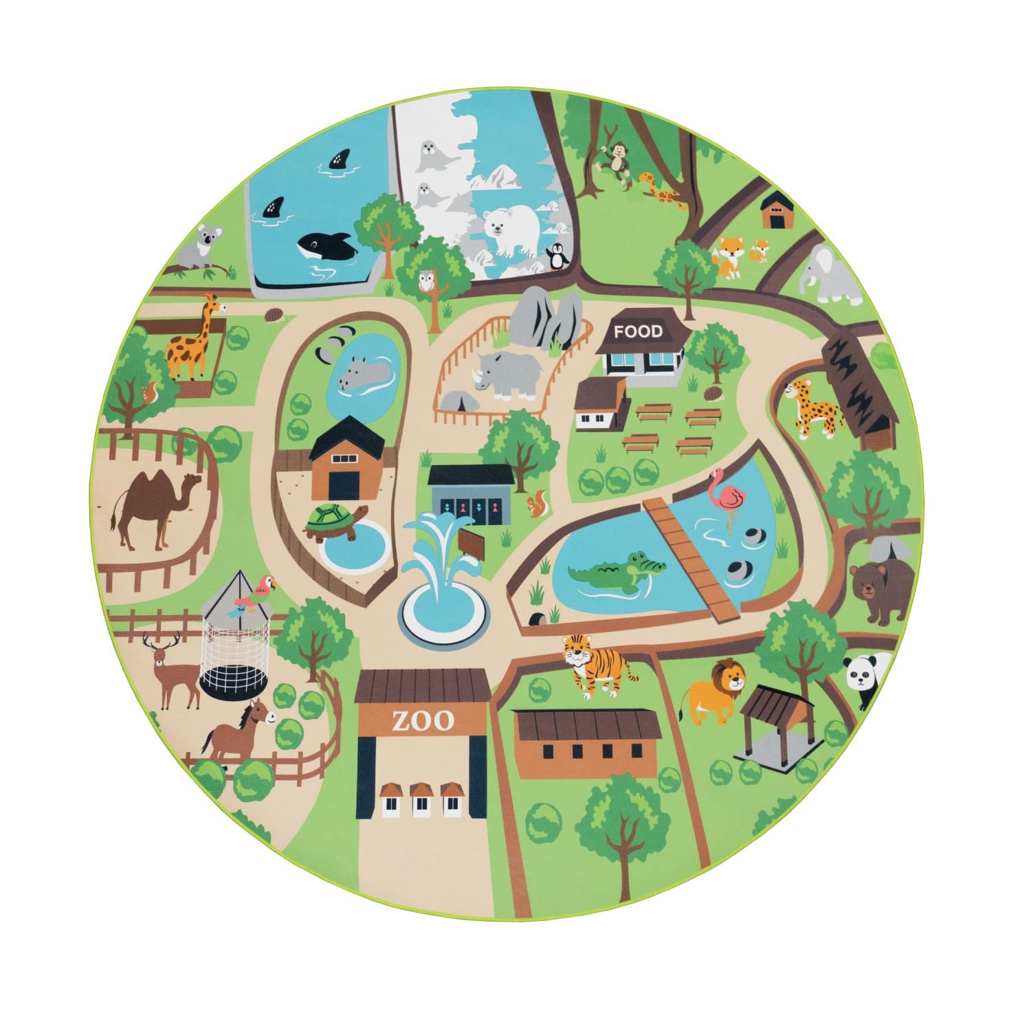 TT Home Teppich Kinderzimmer, Rund, Höhe: 4 mm, Kinderzimmerteppich Teppich Junge Mädchen Kinderteppich Baby Rutschfes