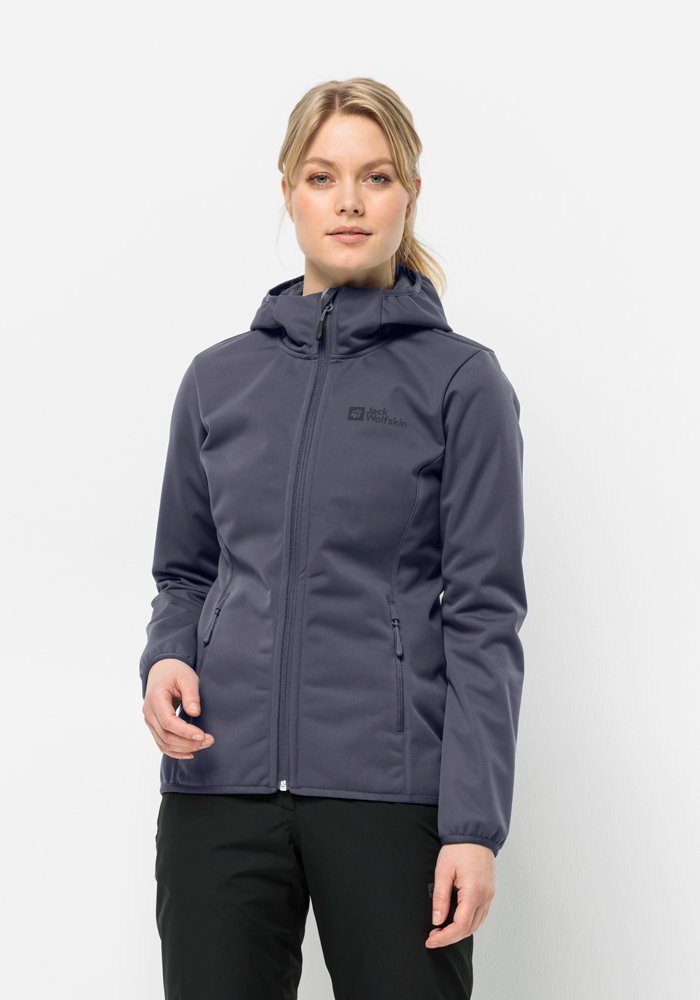 W Softshelljacke dolphin Jack HOODY WINDHAIN Wolfskin