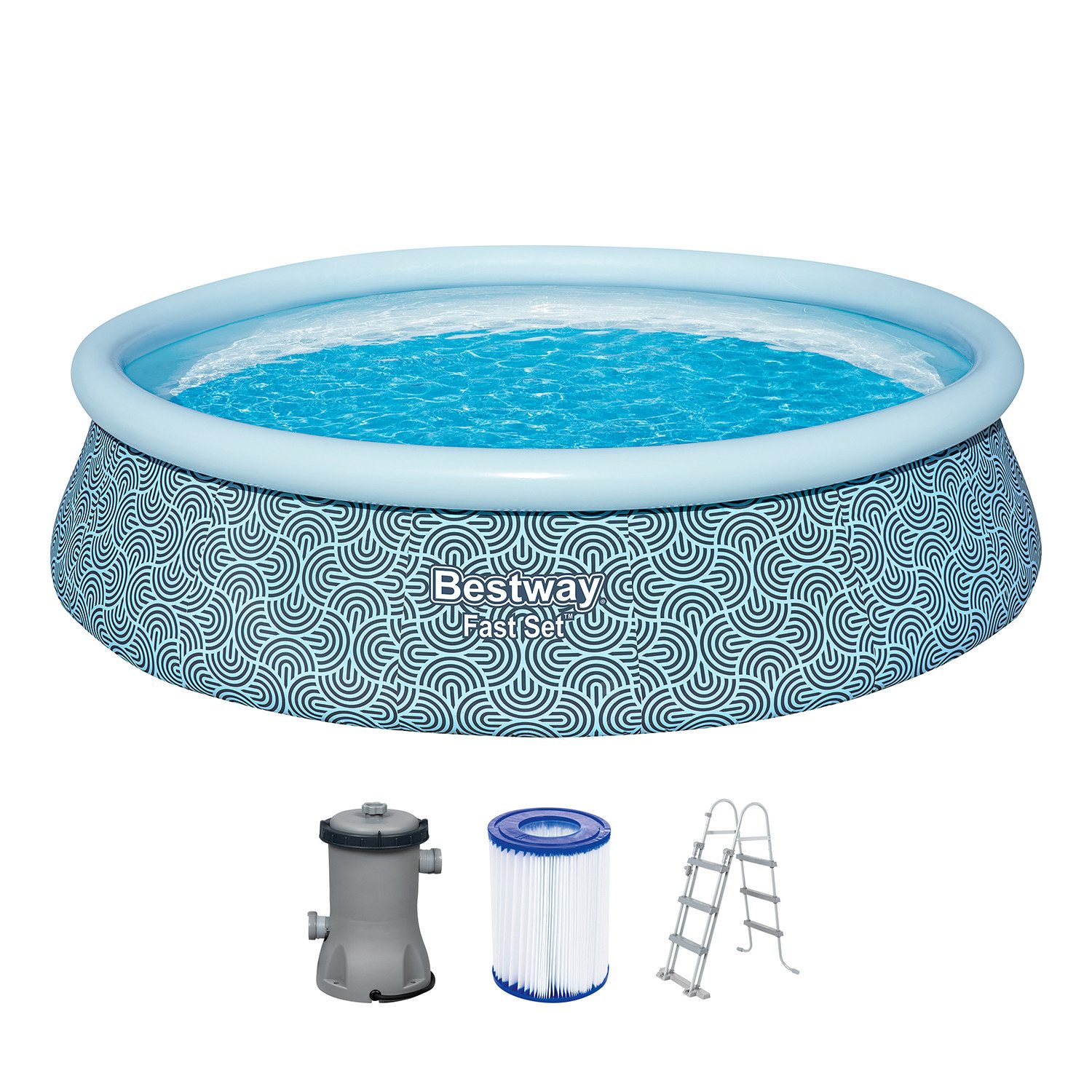 Quick-Up Pool Fast Set™ Aufstellpool-Set mit Filterpumpe Ø 457 x 107 cm, Grafisches