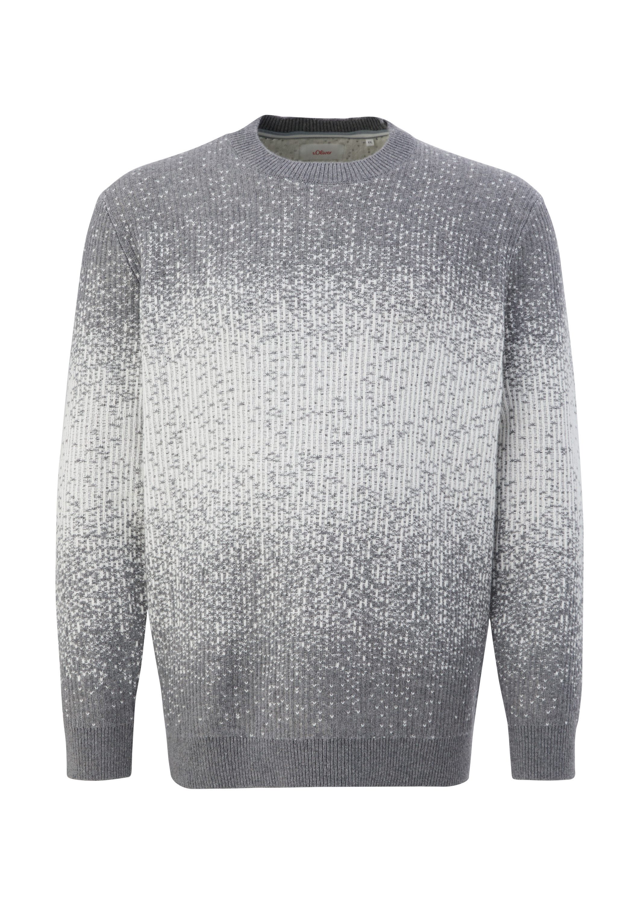 s.Oliver Longpullover Strickpullover Strickpullover im Jacquard-Design