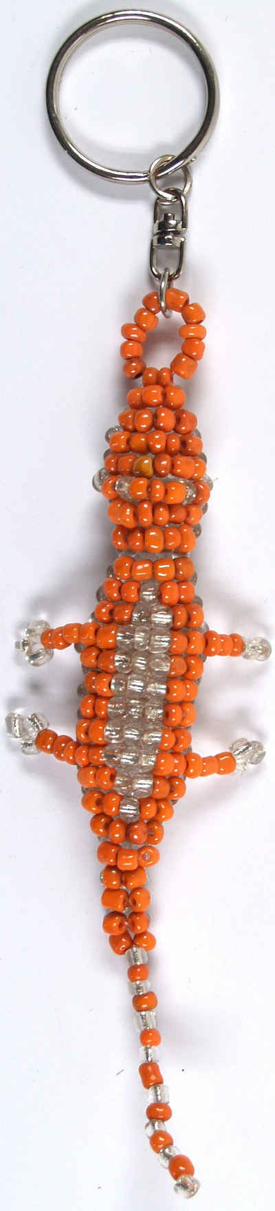 Guru-Shop Schlüsselanhänger Perlen Schlüsselanhänger Krokodil