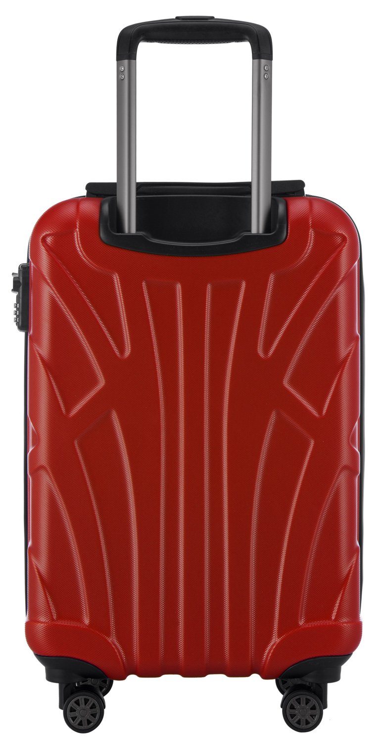 TSA 33 cm, Rollen, Robust, Suitline 4 L 55 S1, Handgepäckkoffer Packvolumen Zahlenschloss, Leicht, Rot