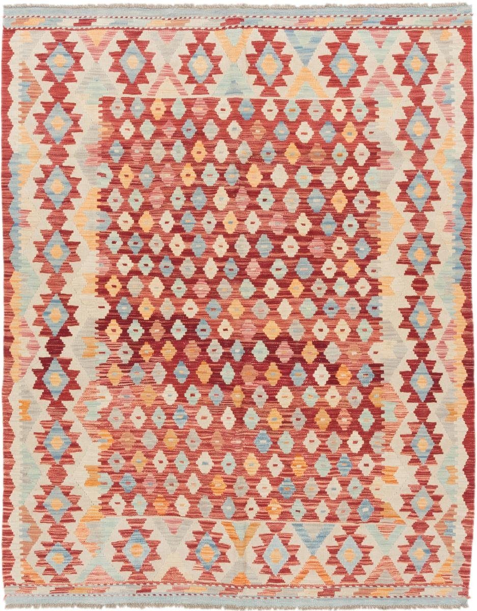 Orientteppich Kelim Afghan 156x197 Handgewebter Orientteppich, Nain Trading, rechteckig, Höhe: 3 mm