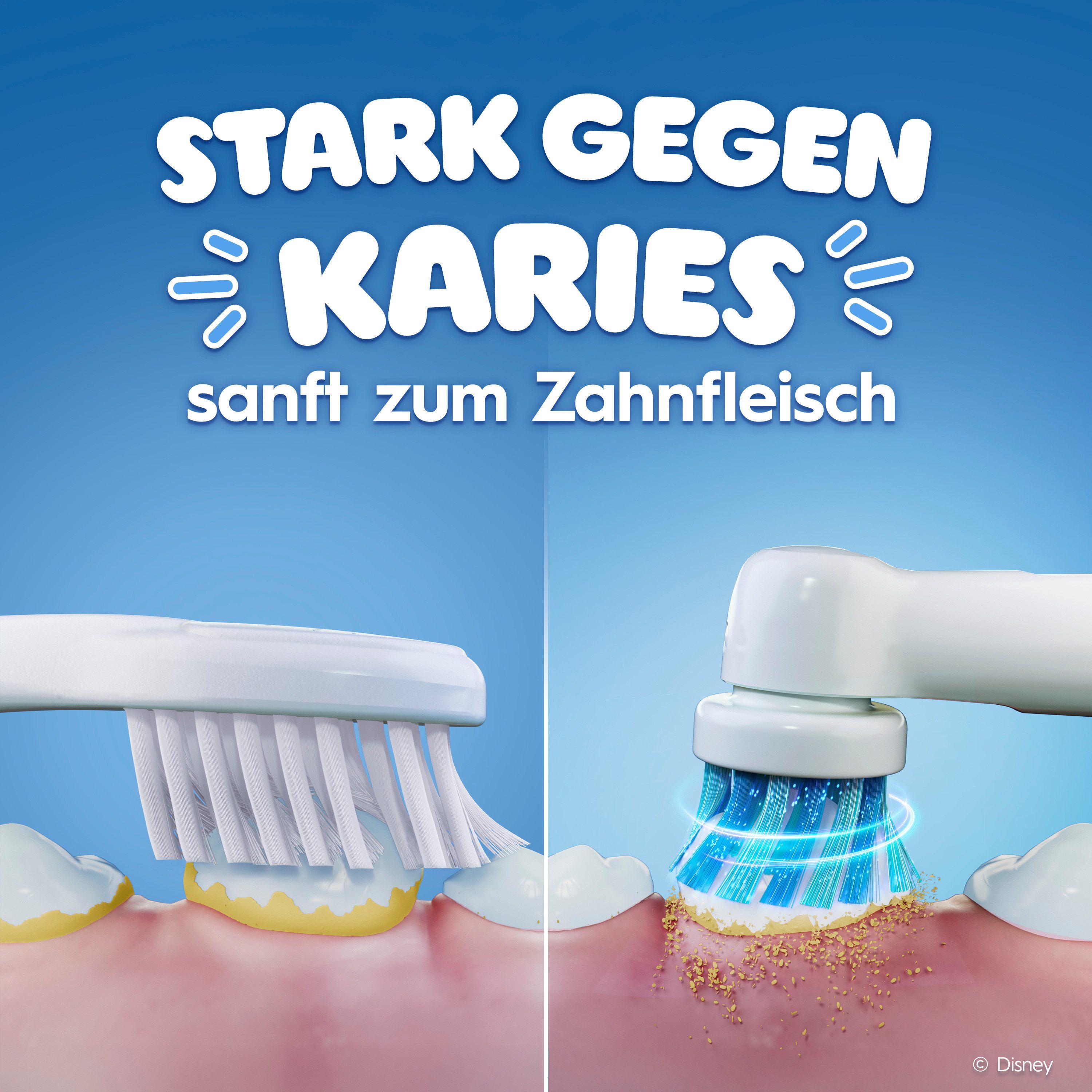 Oral-B Aufsteckbürsten Pro Kids 3+ Disney Frozen, extra weiche Borsten, ab 3 Jahren