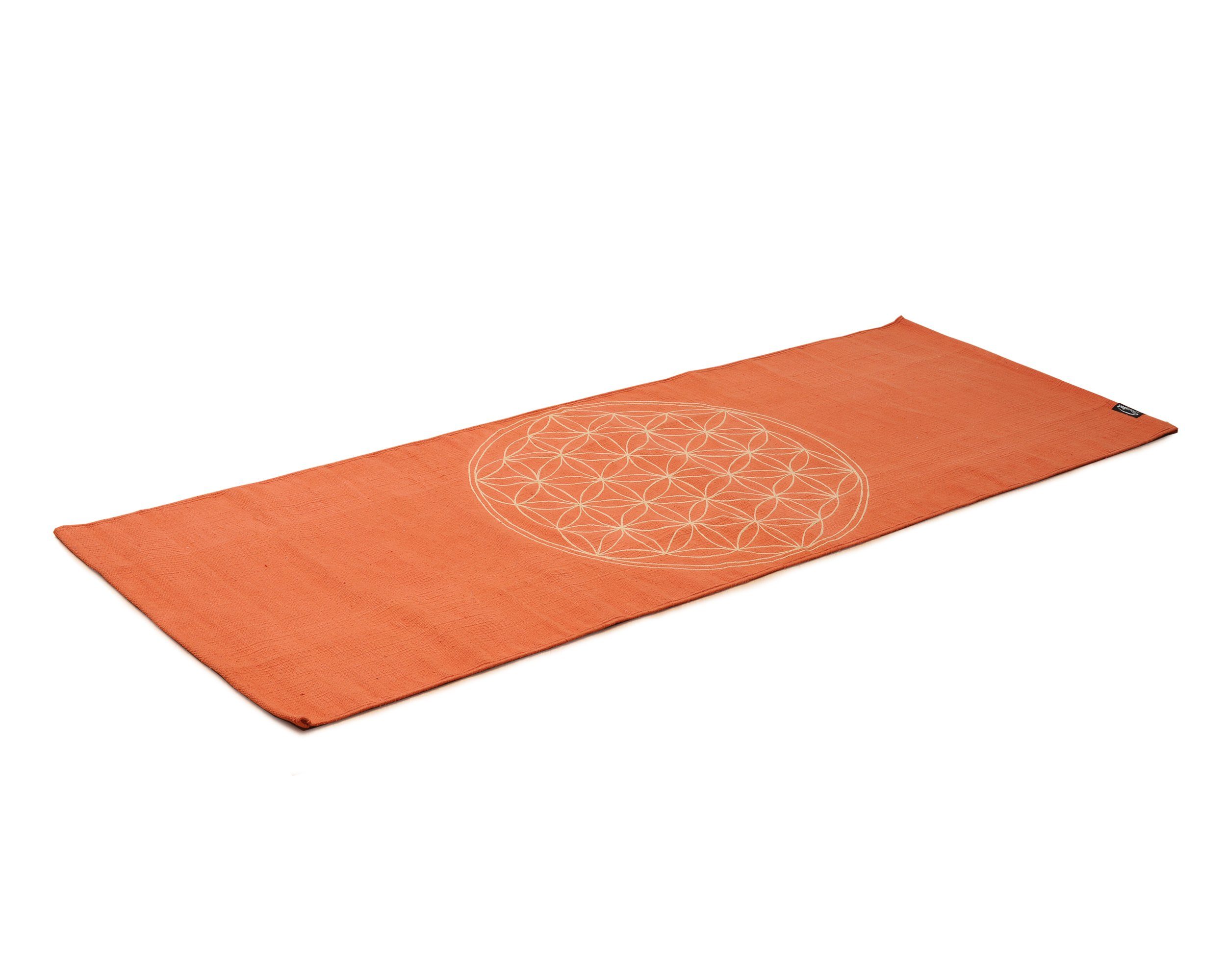 Yogishop Läufer Yogateppich Flower of Life, rechteckig, Höhe: 3 mm