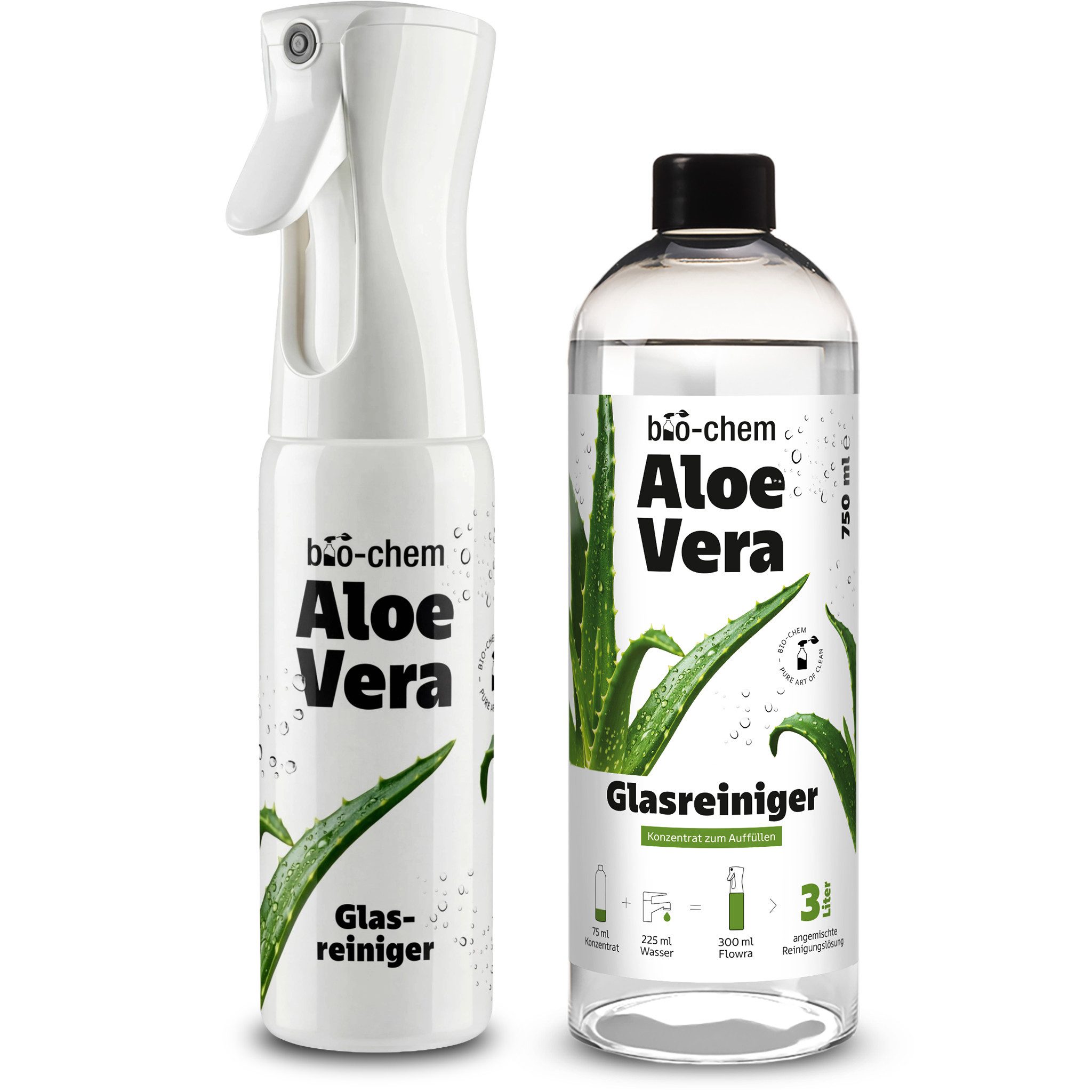 bio-chem Glasreiniger Konzentrat mit Duftkomposition Glasreiniger (In 4 eleganten Duftkompositionen erhältlich)