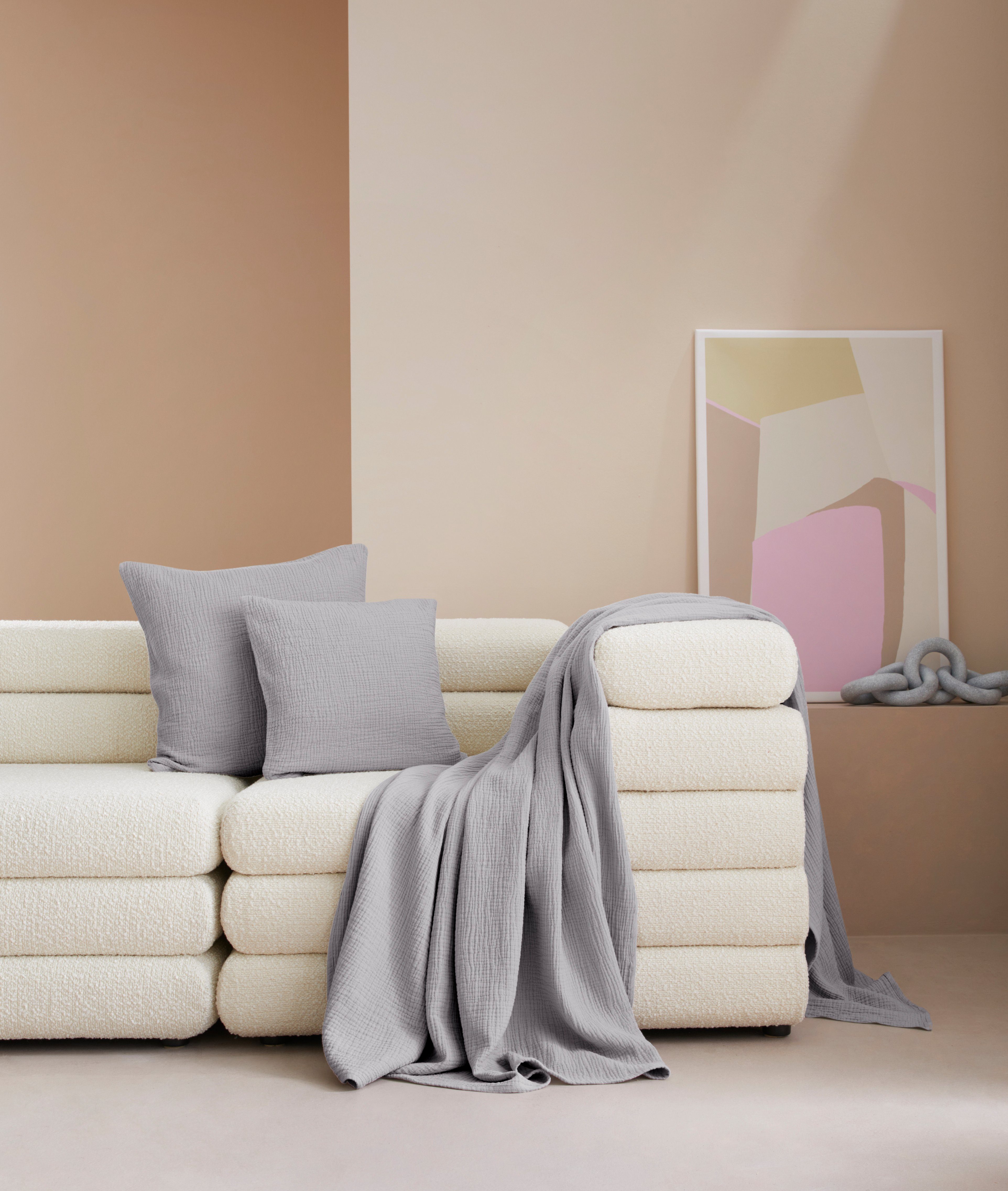 Wohndecke HEVIN, LeGer Home by Lena Gercke, Tagesdecke im Baumwoll-Crinkle- günstig online kaufen