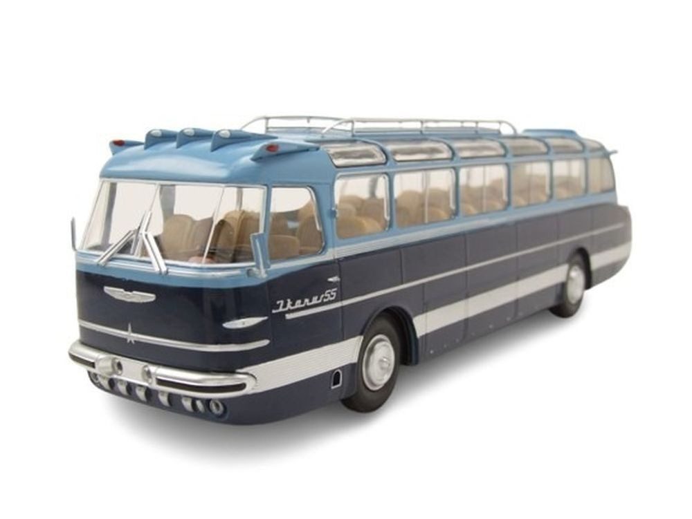 Premium ClassiXXs Modellauto Ikarus 55-53 Bus 1953 hellblau dunkelblau, Maßstab 1:43