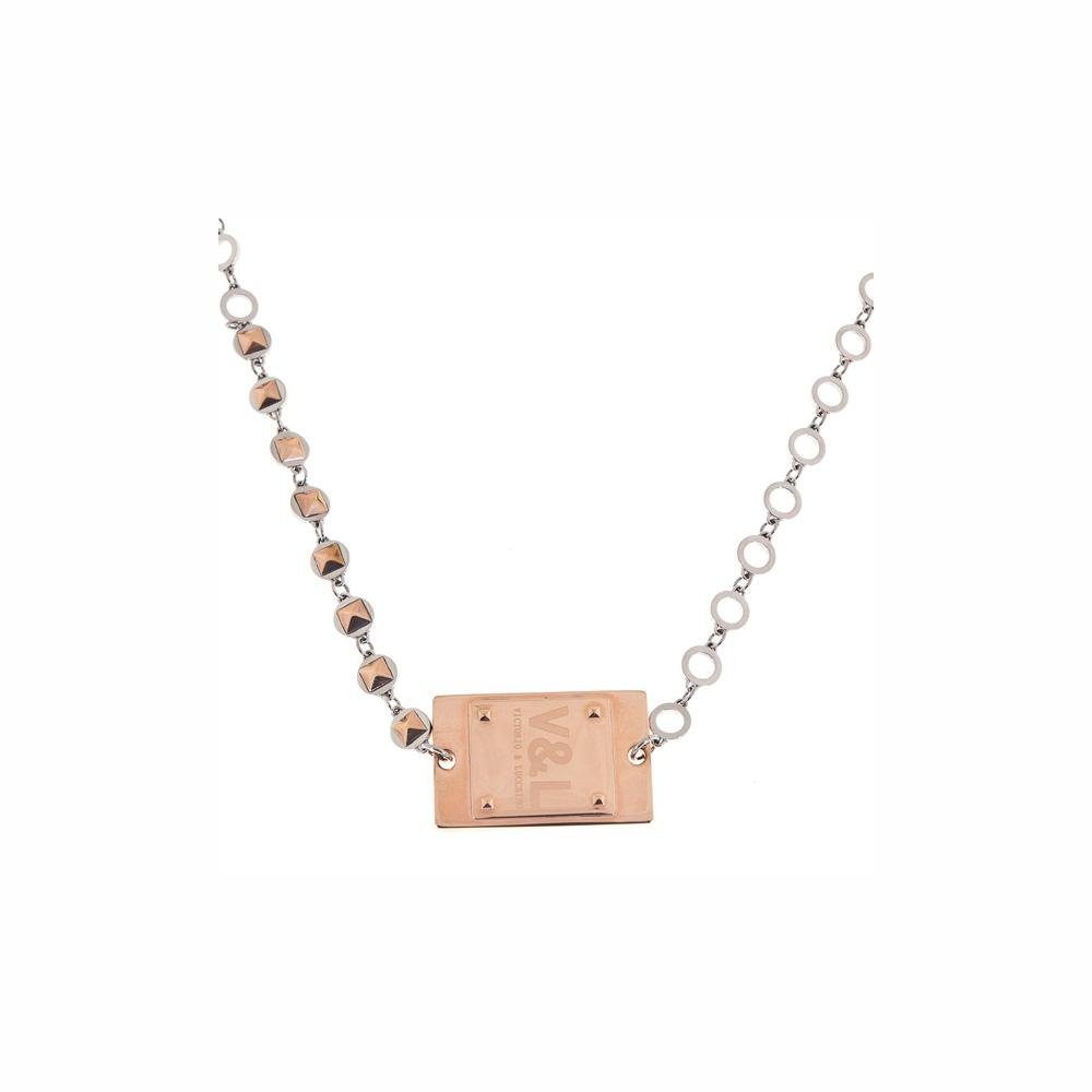 Victorio & Lucchino Edelstahlkette Amen Modeschmuck Damen Halskette mit Anhänger VL VJ0277CO