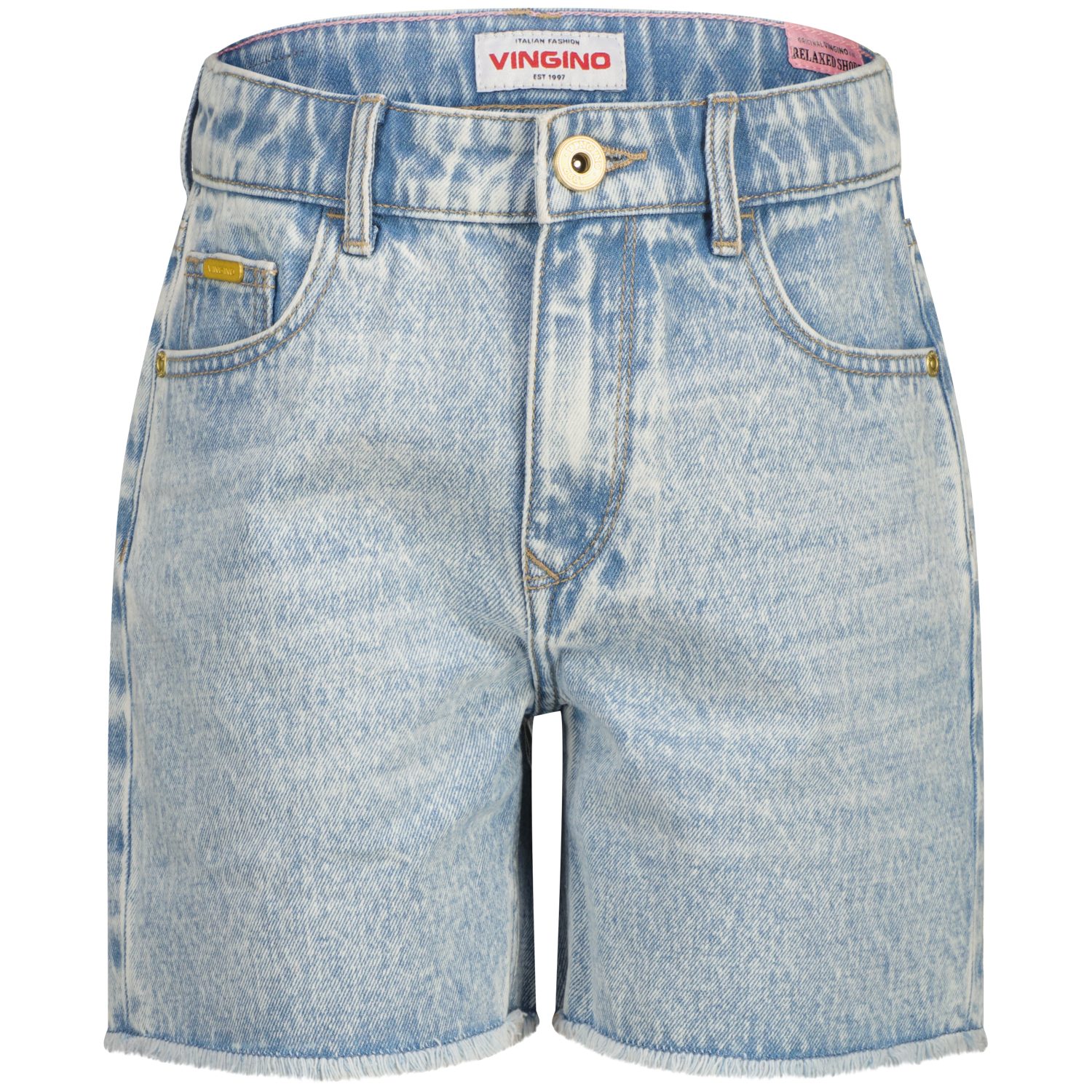 Vingino Jeansshorts Mädchen Jeansshorts Denim hell Sommer Shorts Baumwolle