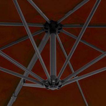 furnicato Sonnenschirm Ampelschirm mit Aluminium-Mast Terrakotta-Rot 300 cm