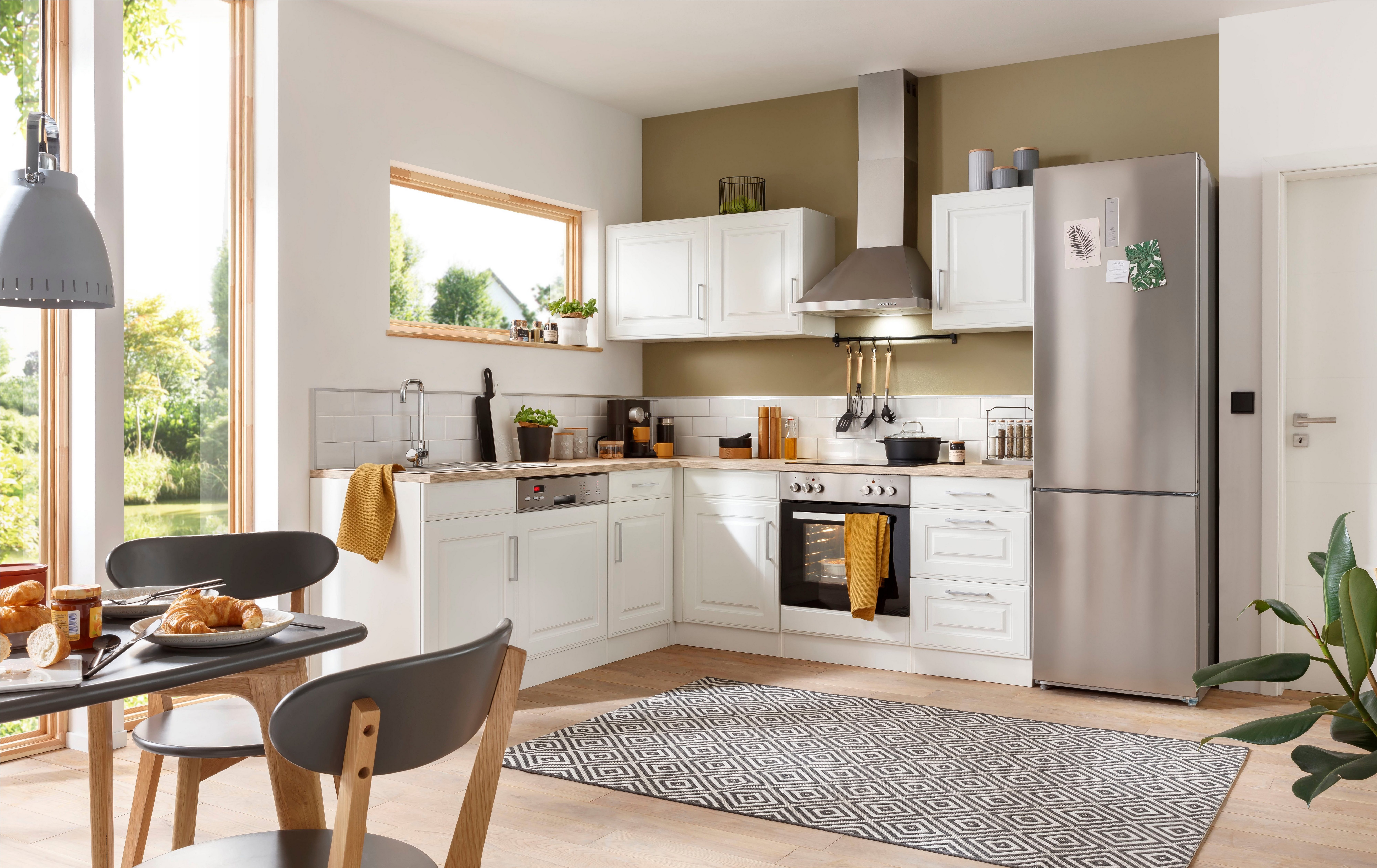 KOCHSTATION Winkelküche KS-Stockholm, Stellbreite 220/220 cm, mit hochwerti günstig online kaufen