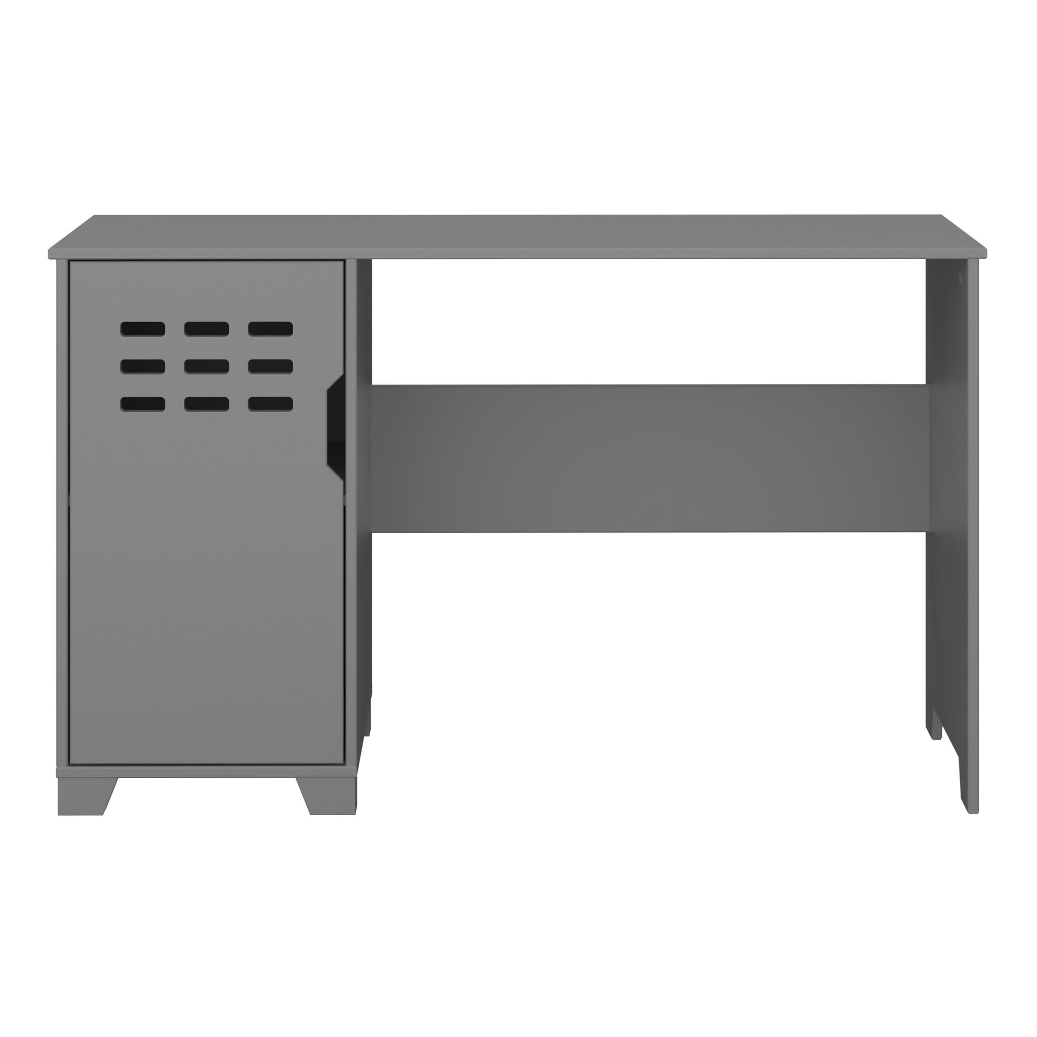 ebuy24 Schreibtisch Loke Schreibtisch mit 1 Tür, grau lackiert. | Schreibtische