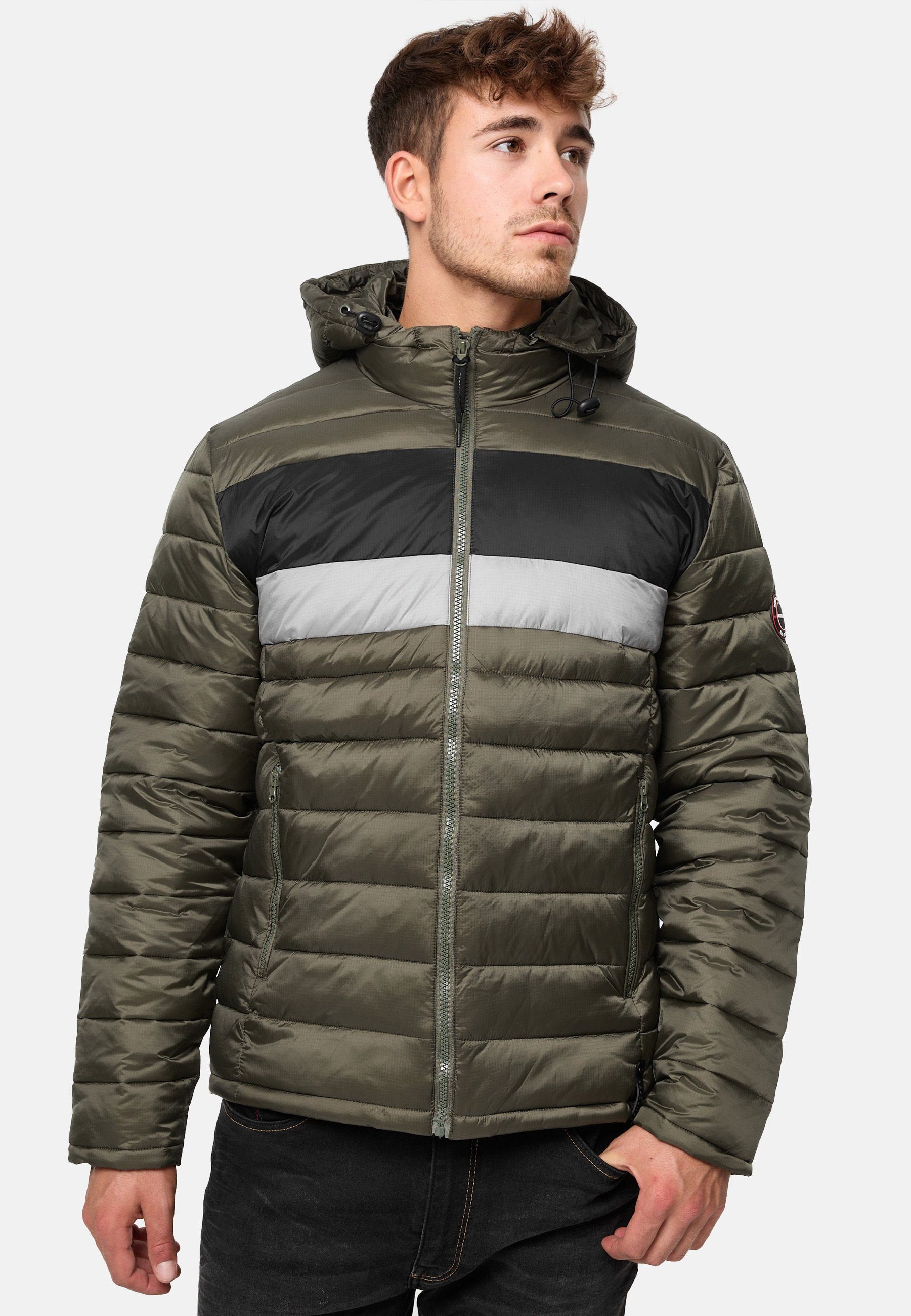 Indicode Steppjacke Hampshire Army Mix