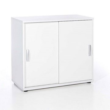 Lomadox Aktenschrank TYP1900 Büromöbel Büro Schränke Regale Schiebetüren lichtgrau 170x156x39,5 cm