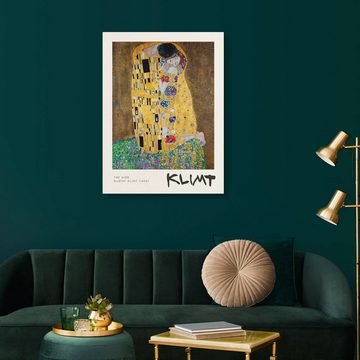 Posterlounge Forex-Bild Gustav Klimt, The Kiss, Wohnzimmer Modern Malerei