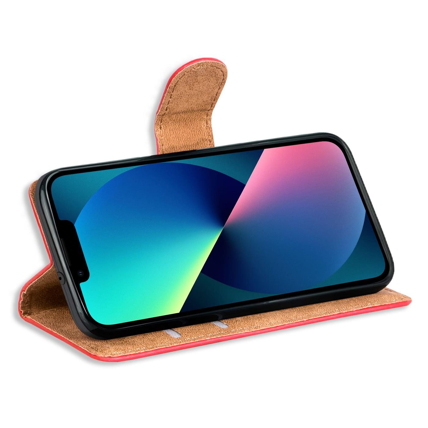 CoolGadget Handyhülle Wallet Klapp Tasche Book Case für Apple iPhone 14 6,1 Zoll, Hülle Klapphülle Flip Cover Etui Schutzhülle – Bild 4 von 5