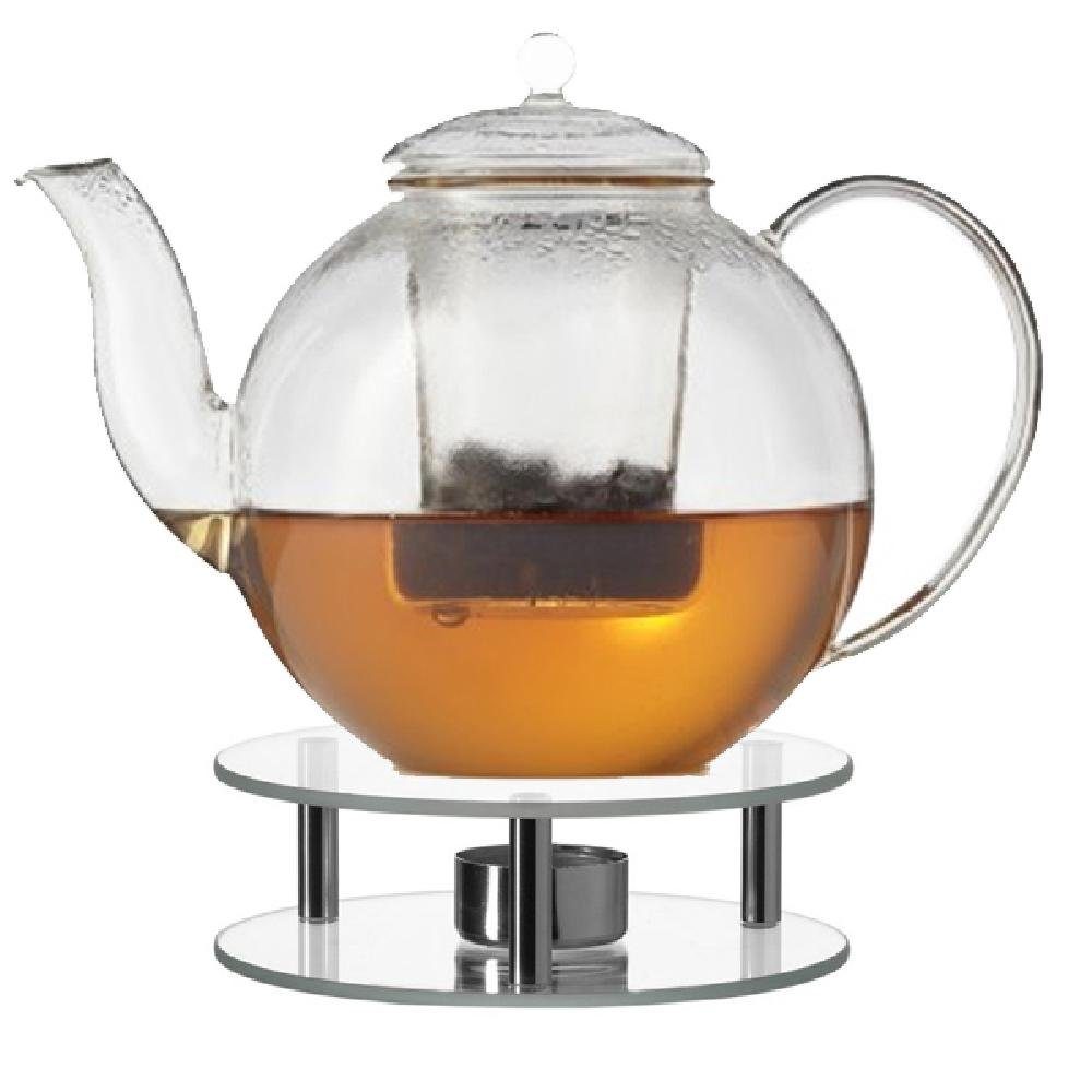 Türkischer Caydanlik Teekocher Edelstahl 2-stöckig - Induktionsgeeignet Mit Teegläsern