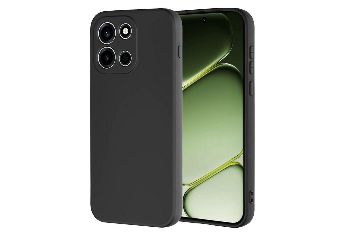 Wigento Handyhülle für OnePlus Nord 6 TPU Silikon Slim Dünn Flexibel Cover Schwarz 6.78 Zoll, Stilvolle TPU Hülle, präzise Aussparungen, schützend