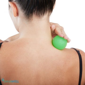 Medosan Massageball Faszienbälle 3er-Set, verschiedene Härtegrade, Therapiebälle