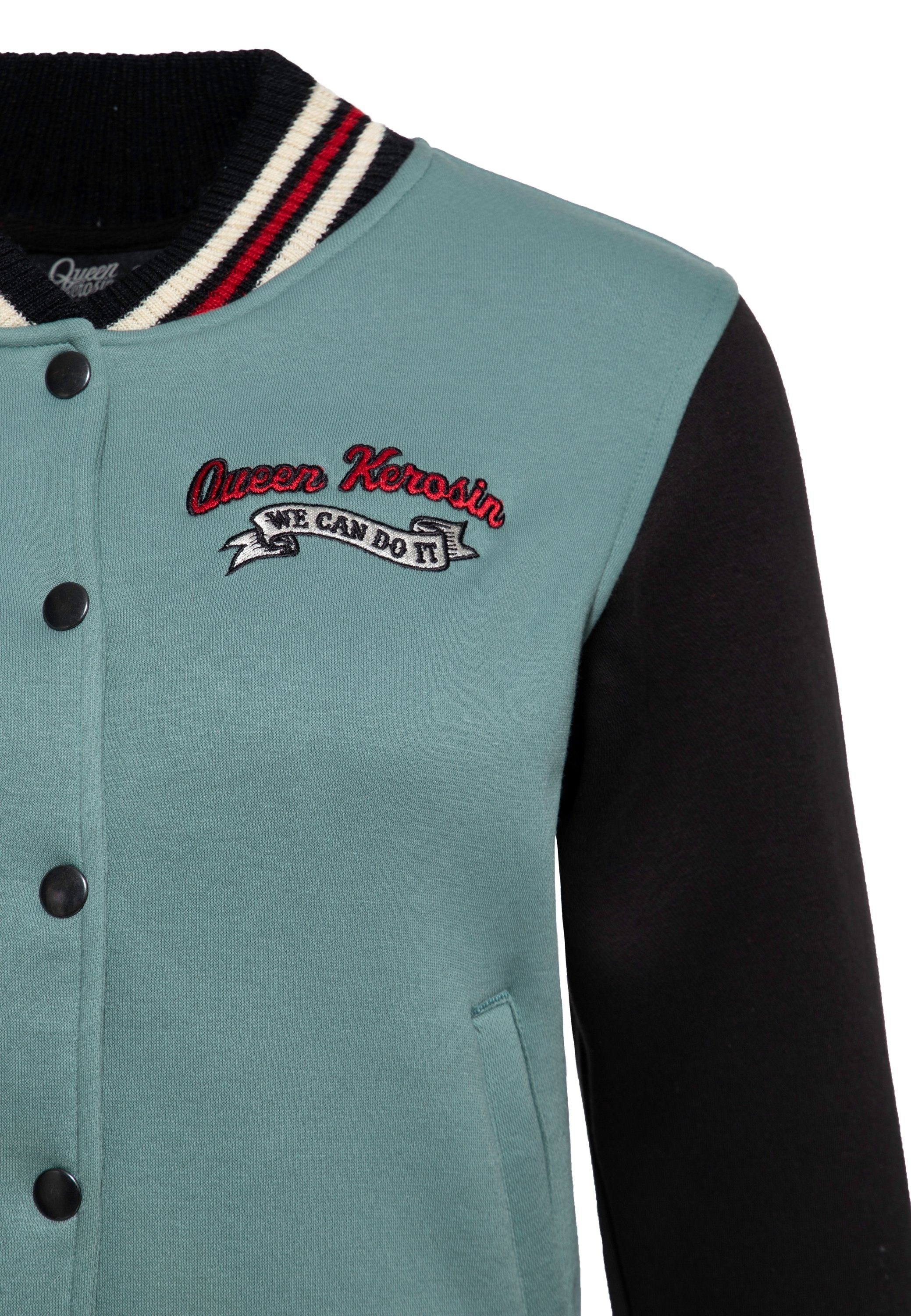 QueenKerosin Collegejacke We Can Do It (1-St) mit großer Rückenstickerei