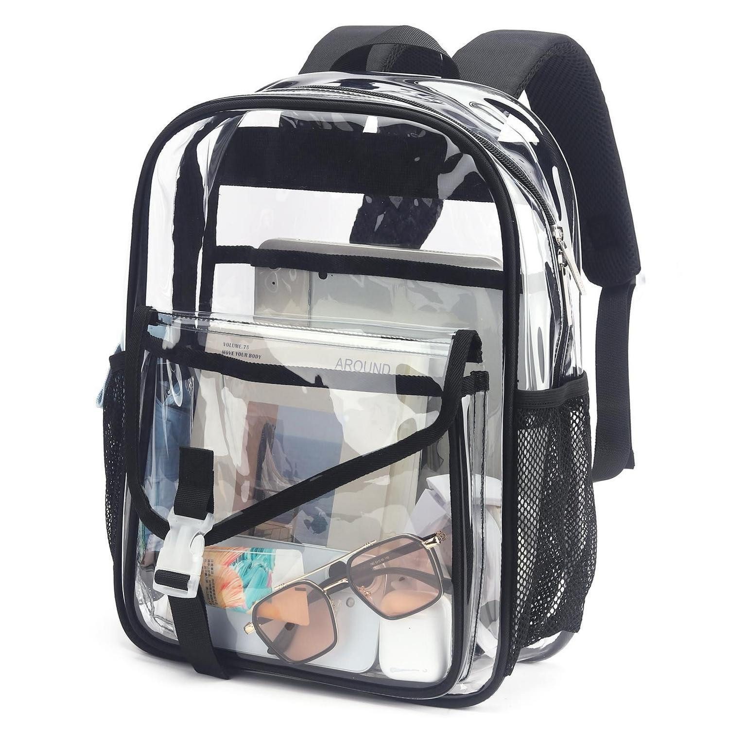 LuxusKollektion Freizeitrucksack Rucksack transparent Damen T9051 Schwarz