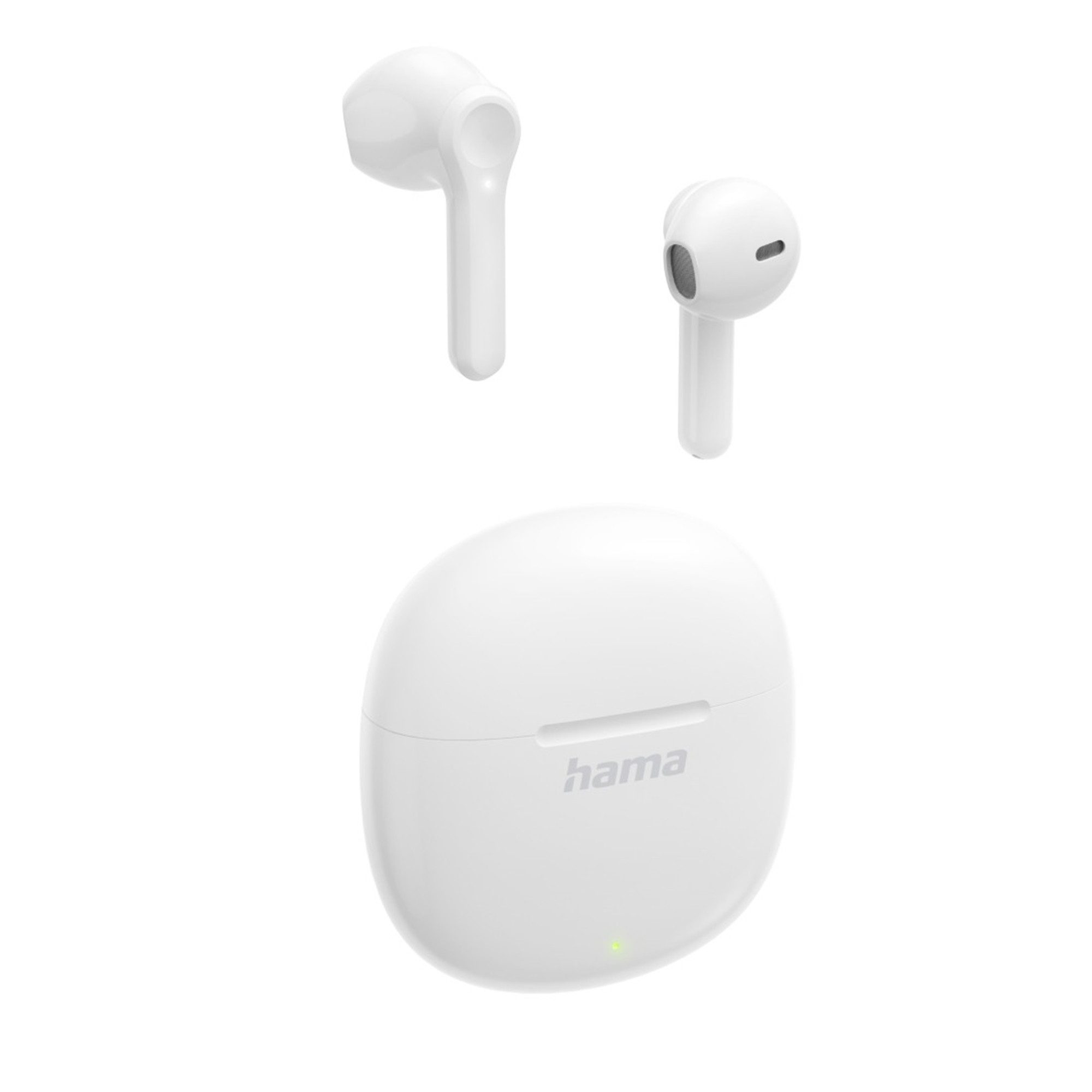 Hama True-Wireless Bluetooth-Kopfhörer Action One Earbuds mit Ladebox Bluetooth-Kopfhörer (Sprachsteuerung, True Wireless, integrierte Steuerung für Anrufe und Musik, Google Assistant, Siri, A2DP Bluetooth, HFP, HSP, AVRCP Bluetooth, Touch-Control, Ladebox, USB-C, Sprachassistent, Autopairing)