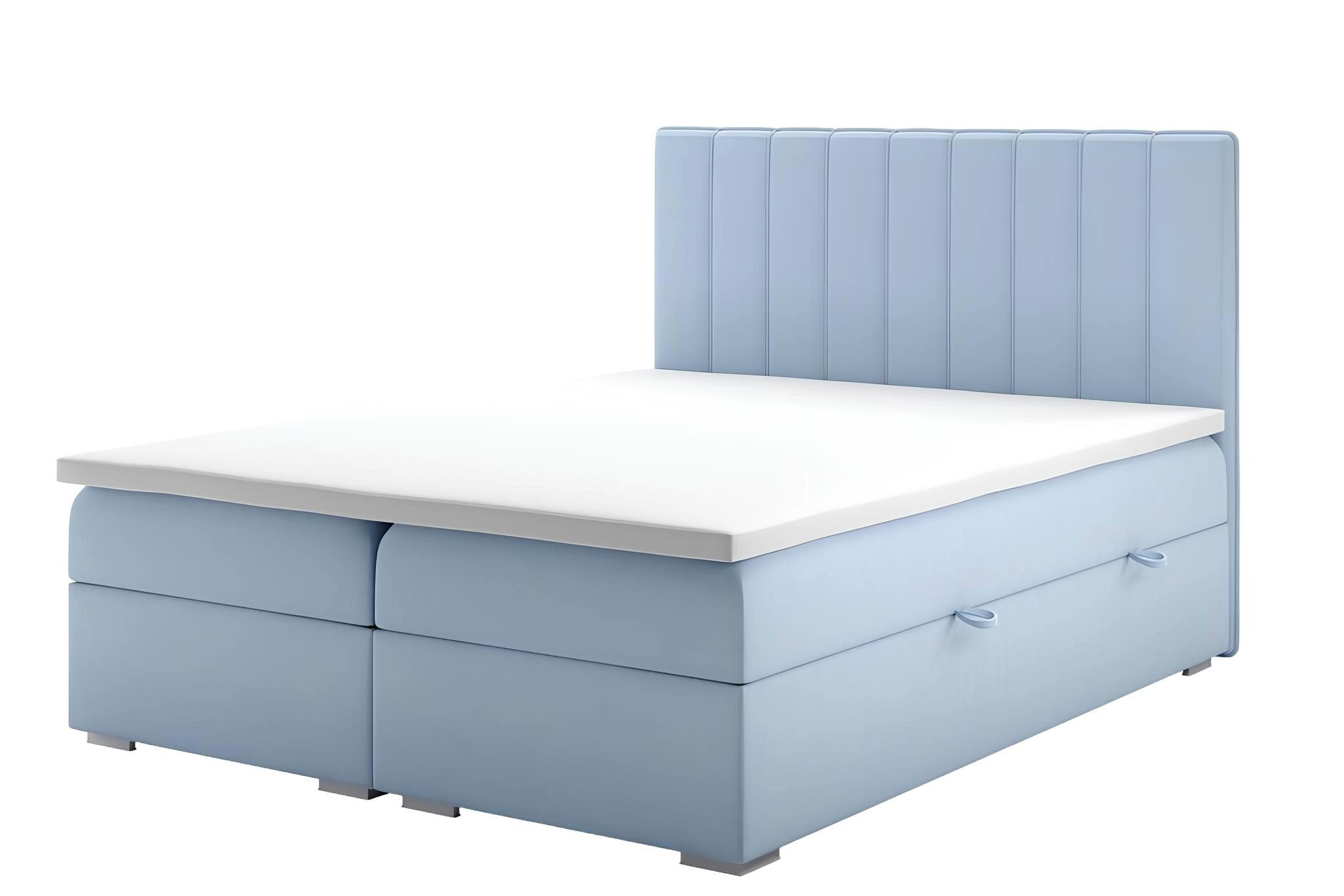 Bett Luxus Boxspringmöbel mit Doppelmatratze für stilvolles Schlafzimmer
