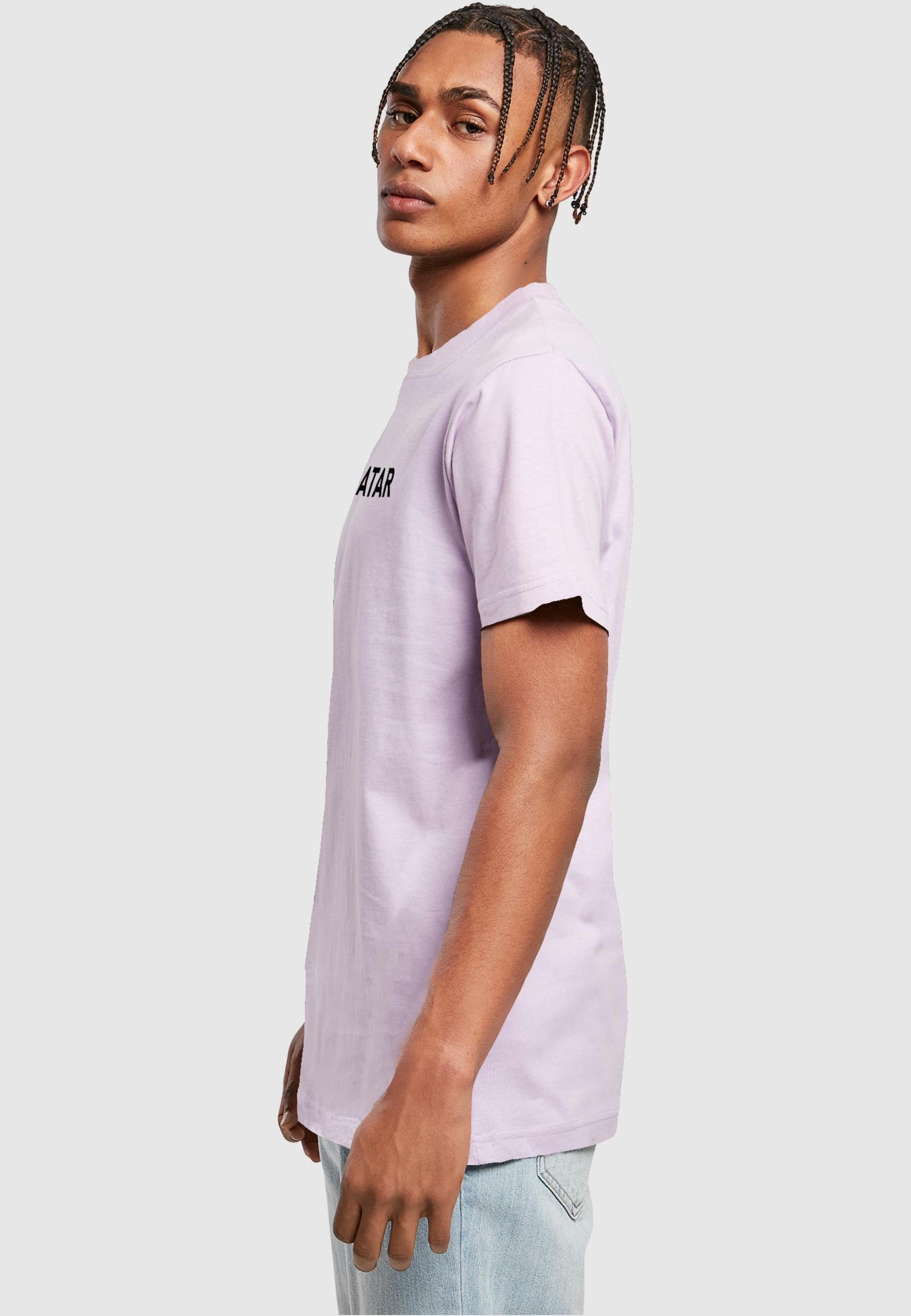 lilac T-Shirt (1-tlg) F Herren Neck (no Merchcode Qatar K Round T-Shirt heart)