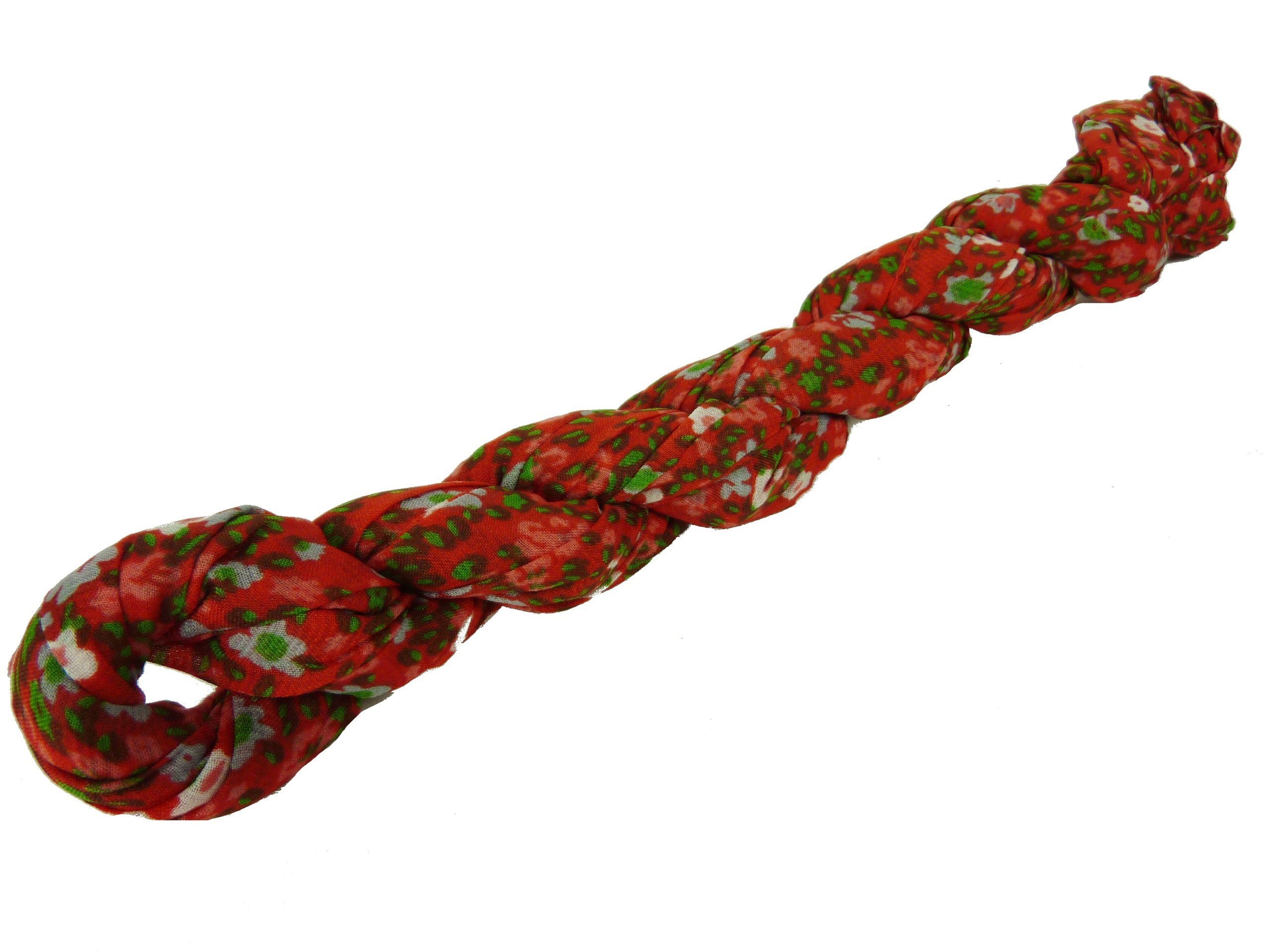 & casual Loop SS-401, leichter Schal rot Streublümchen, modern Damen Taschen4life Loop