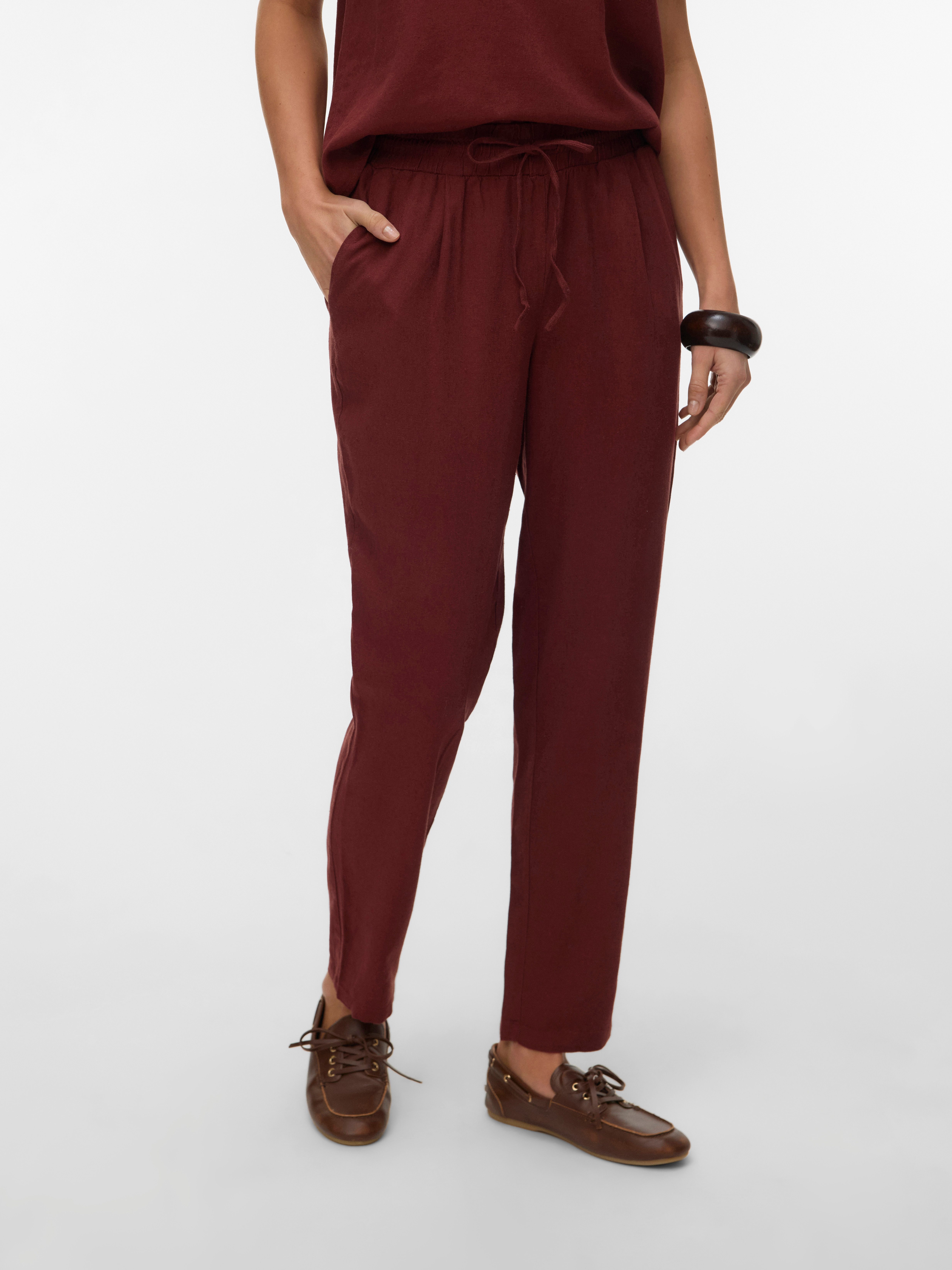 Vero Moda Schlupfhose VMJESMILO MW ANKLE PANTS WVN NOOS mit Leinen, elastis günstig online kaufen