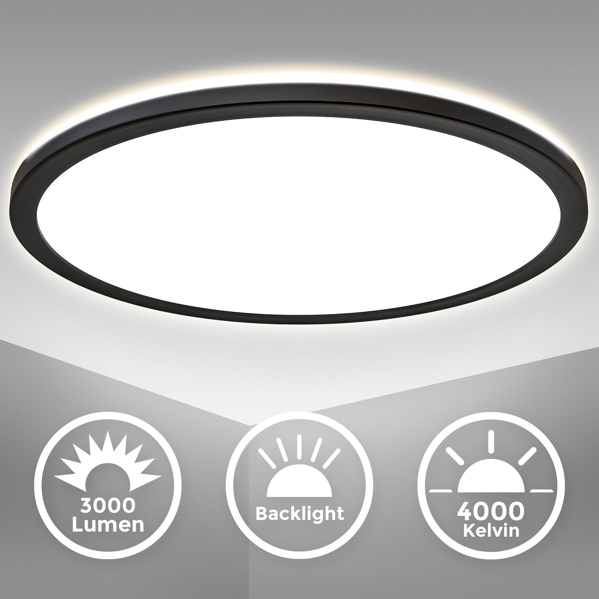 B.K.Licht Deckenleuchte ultra-flach LED Decken-Panel 29x29cm günstig online kaufen