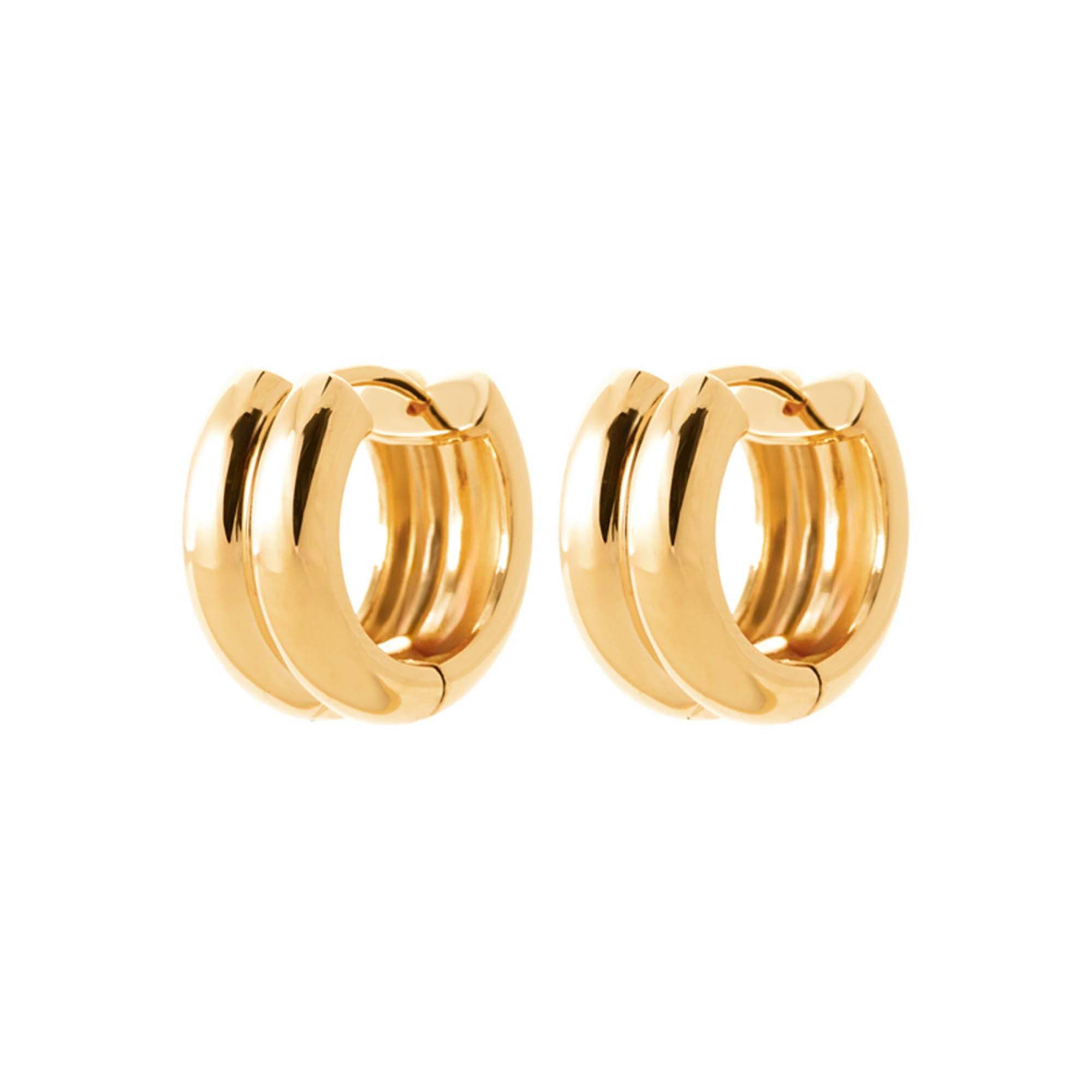 Balia Paar Creolen Balia Creole plain Klippverschluss Balia (Creolen), Damen Creolen plain vergoldet (Gelbgold 750), Farbe: gold