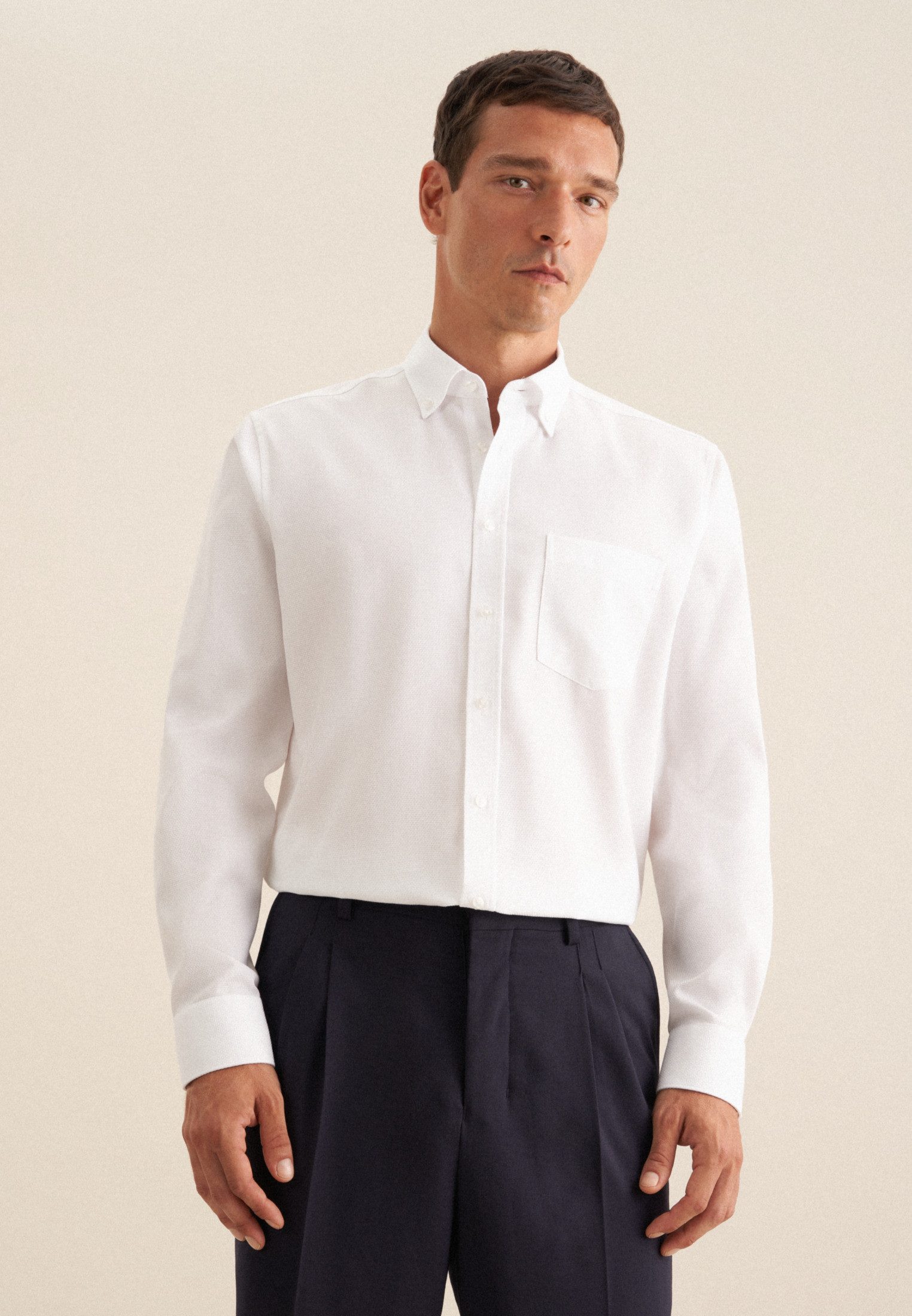 seidensticker Businesshemd Schwarze Rose Regular Button-Down-Kragen günstig online kaufen