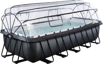 EXIT Framepool Black Leather Pool, 5-tlg., BxLxH: 250x540x122 cm, mit Sandfilteranlage, Wärmepumpe